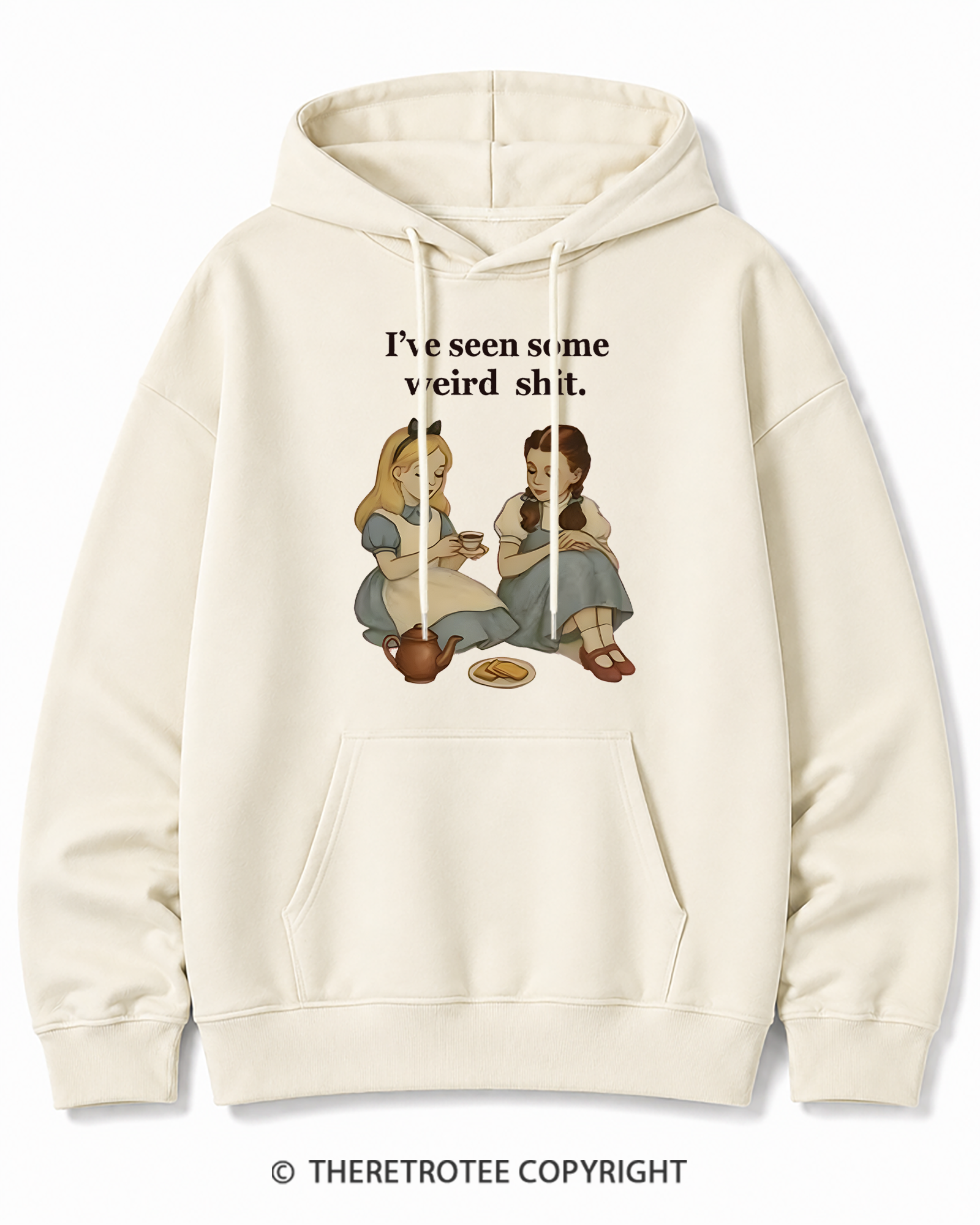 TheRetroTee Weird Stuff 1990s Girl Cotton Hoodie