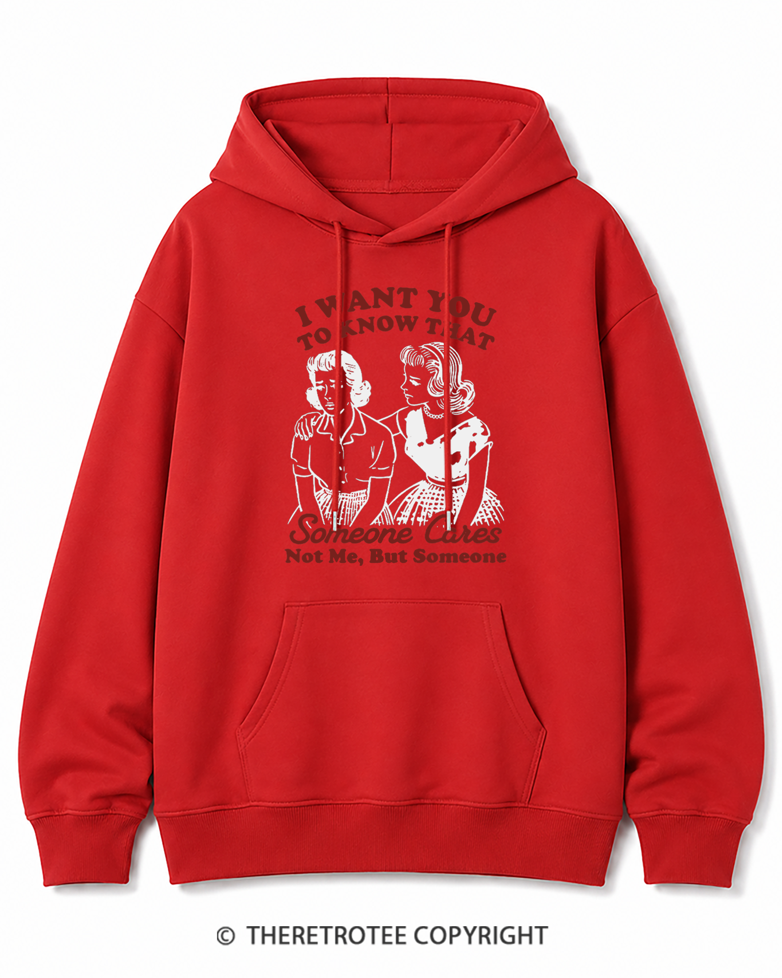 TheRetroTee I Want You To Know That Someone Cares 1950s Cotton Hoodie