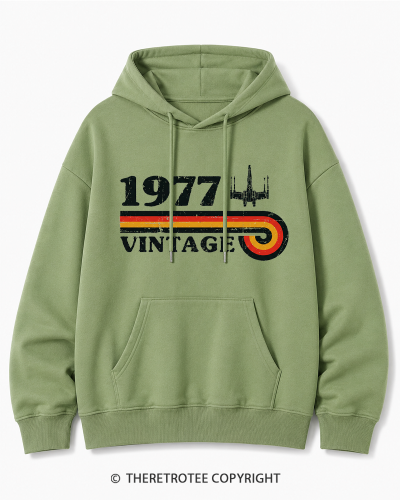 TheRetroTee 1977 Vintage Wing Cotton Hoodie