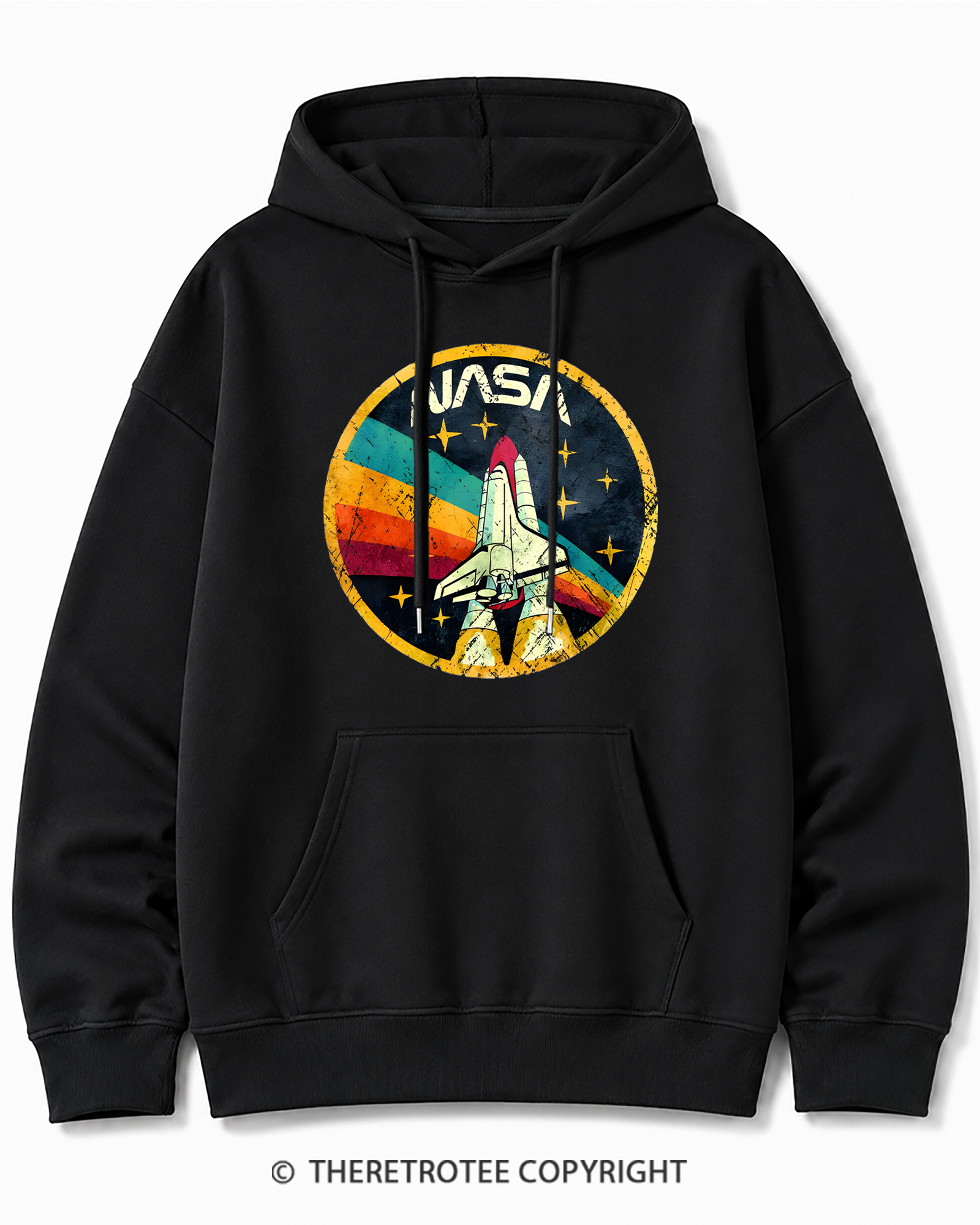 TheRetroTee Orbital Launch Program 1970s Cotton Hoodie
