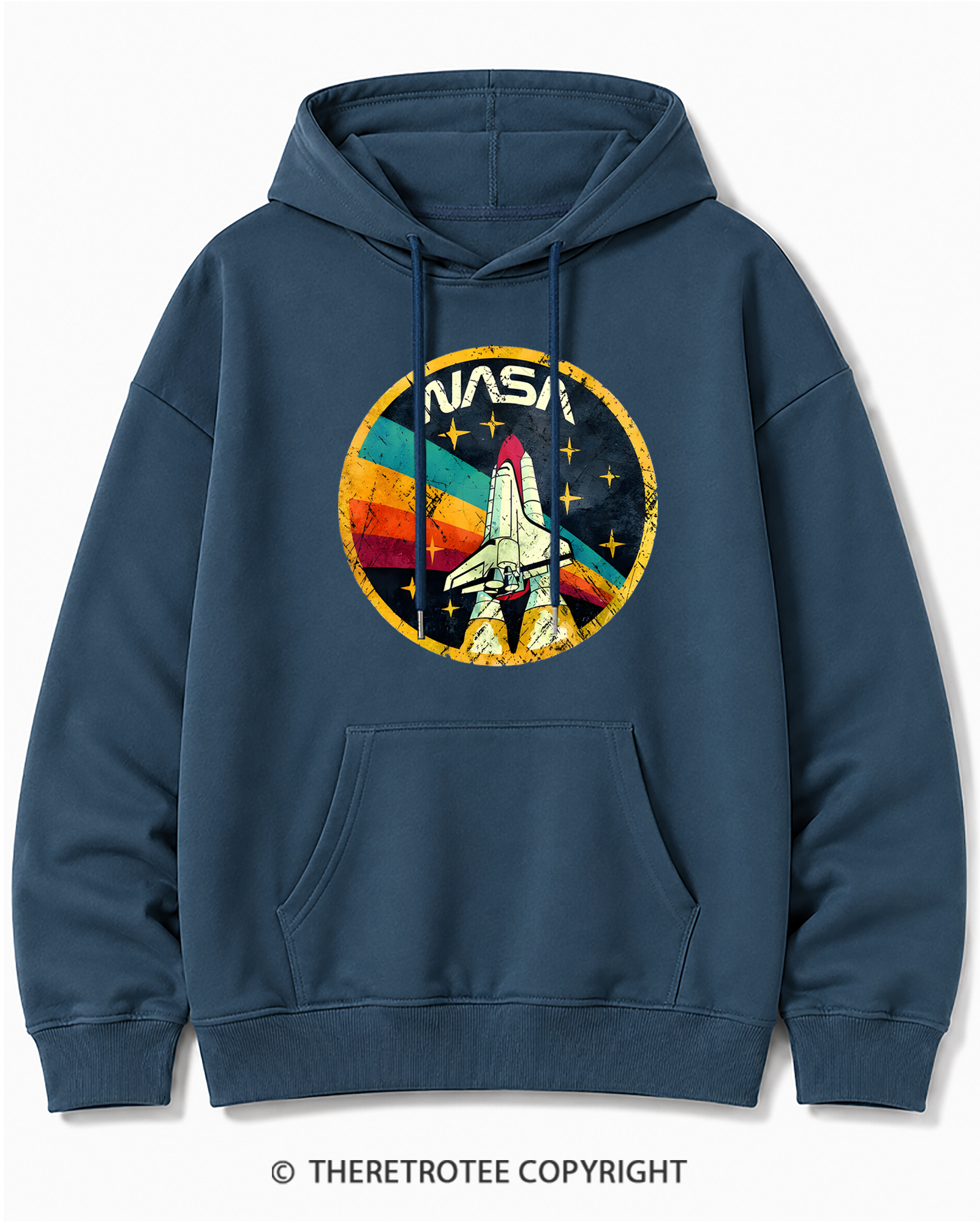 TheRetroTee Orbital Launch Program 1970s Cotton Hoodie