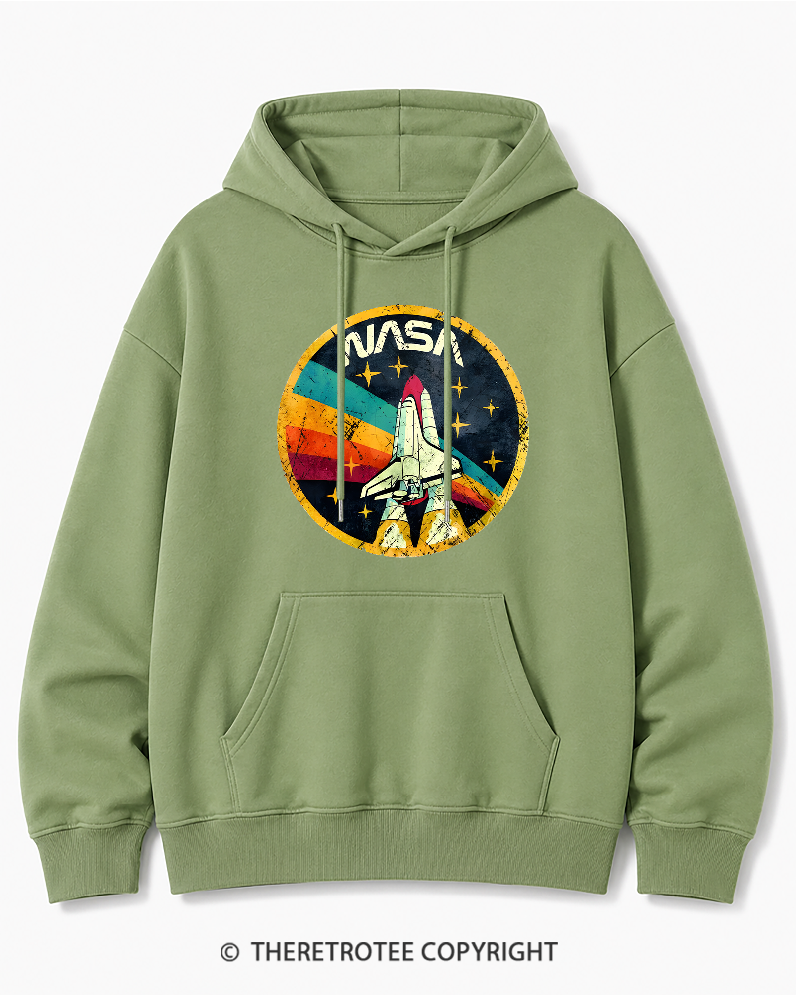 TheRetroTee Orbital Launch Program 1970s Cotton Hoodie