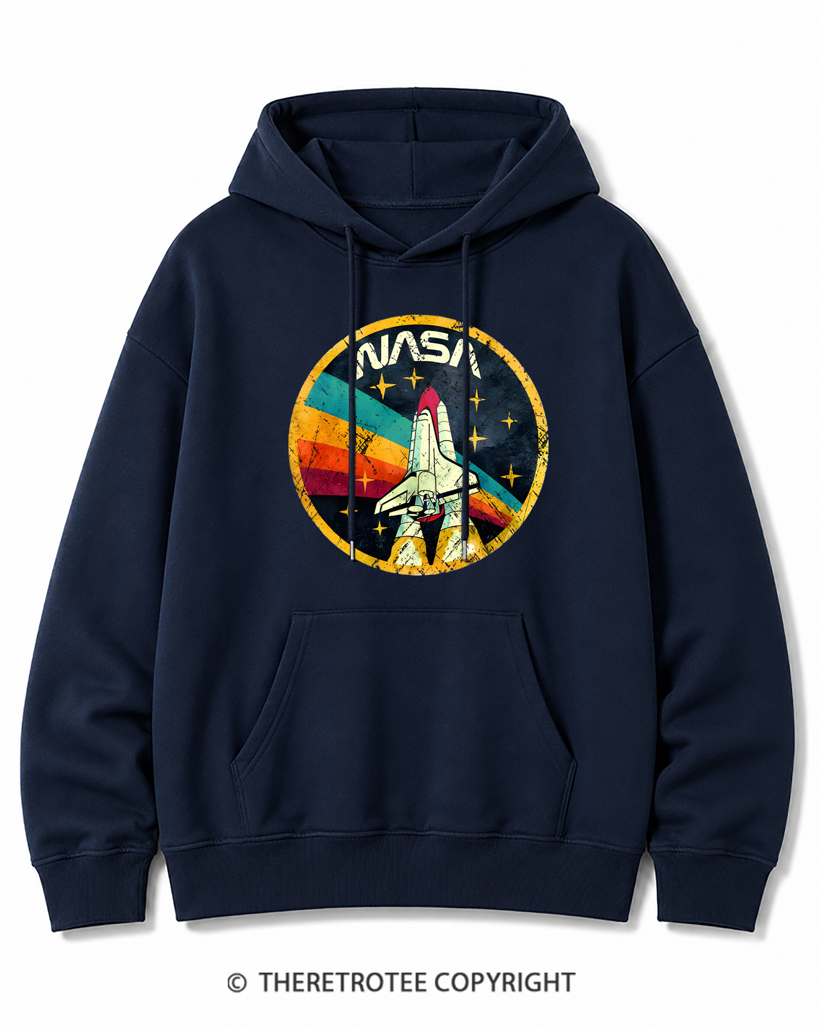 TheRetroTee Orbital Launch Program 1970s Cotton Hoodie