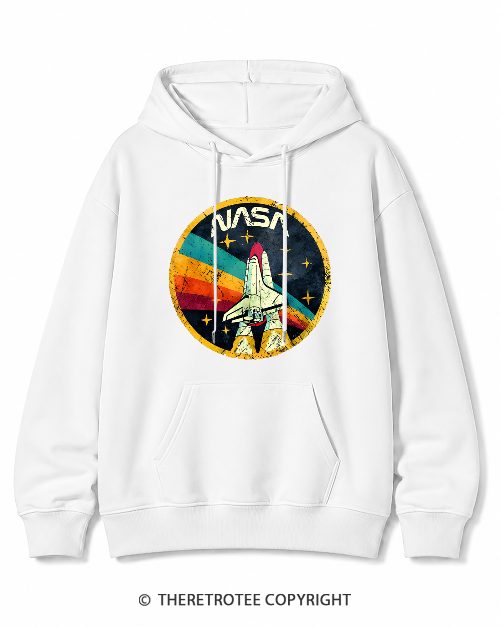 TheRetroTee Orbital Launch Program 1970s Cotton Hoodie