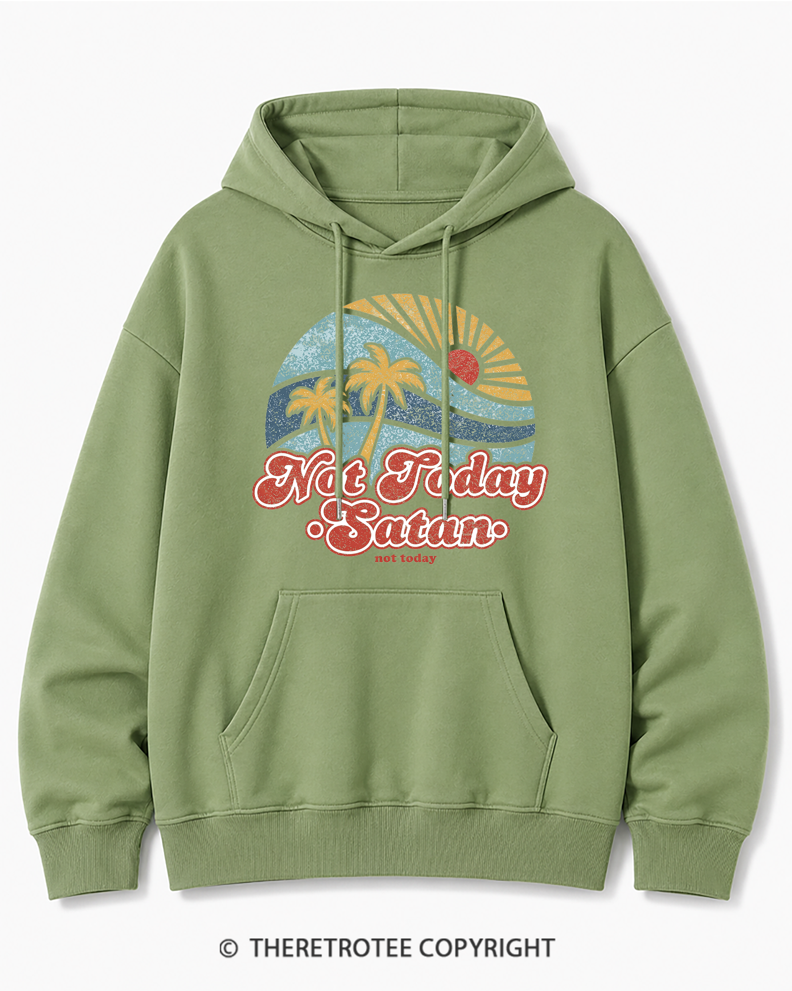 TheRetroTee Not Today Satan Cotton Hoodie