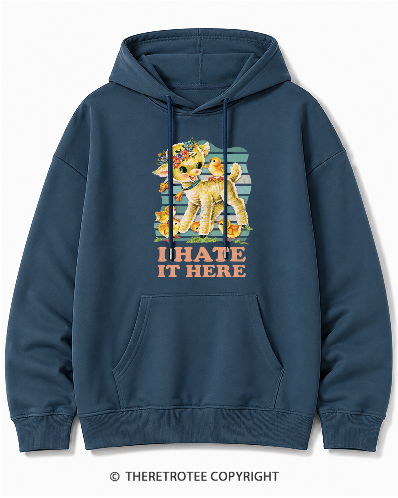 TheRetroTee I Hate It Here 1950s Cotton Hoodie