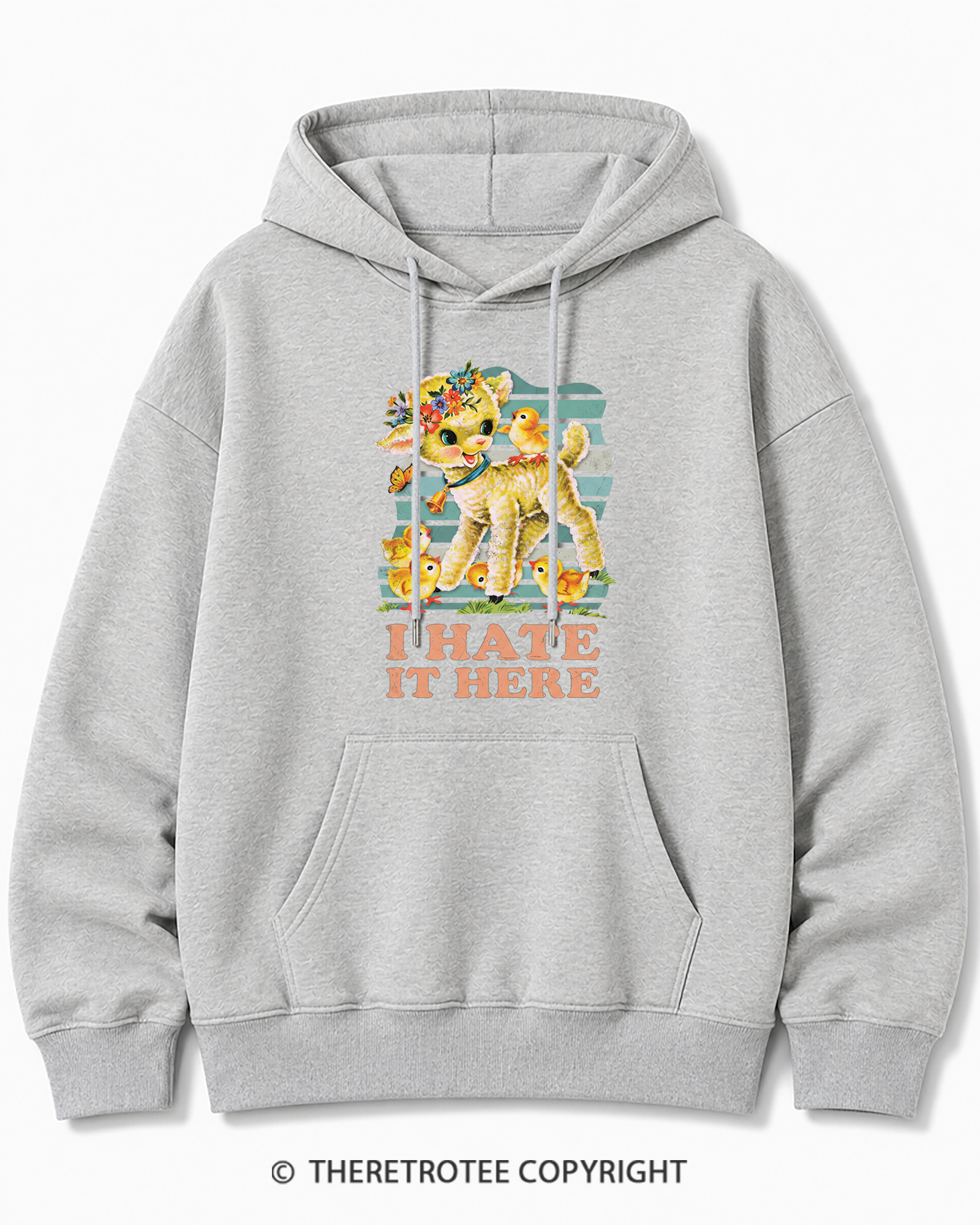 TheRetroTee I Hate It Here 1950s Cotton Hoodie