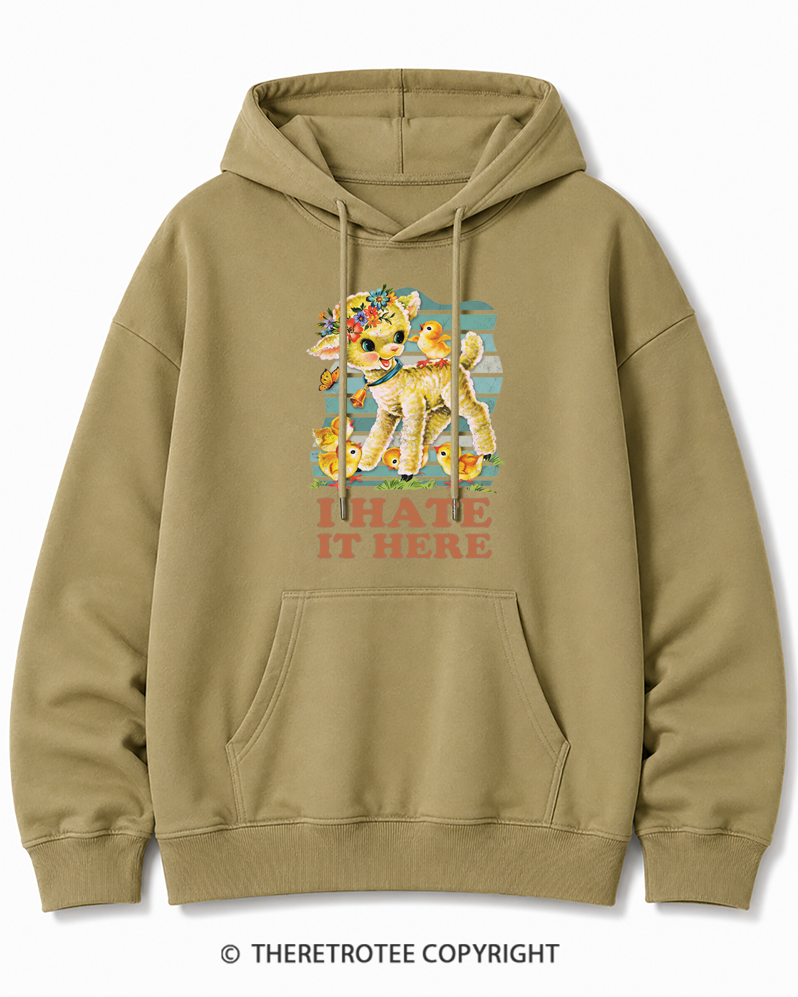 TheRetroTee I Hate It Here 1950s Cotton Hoodie