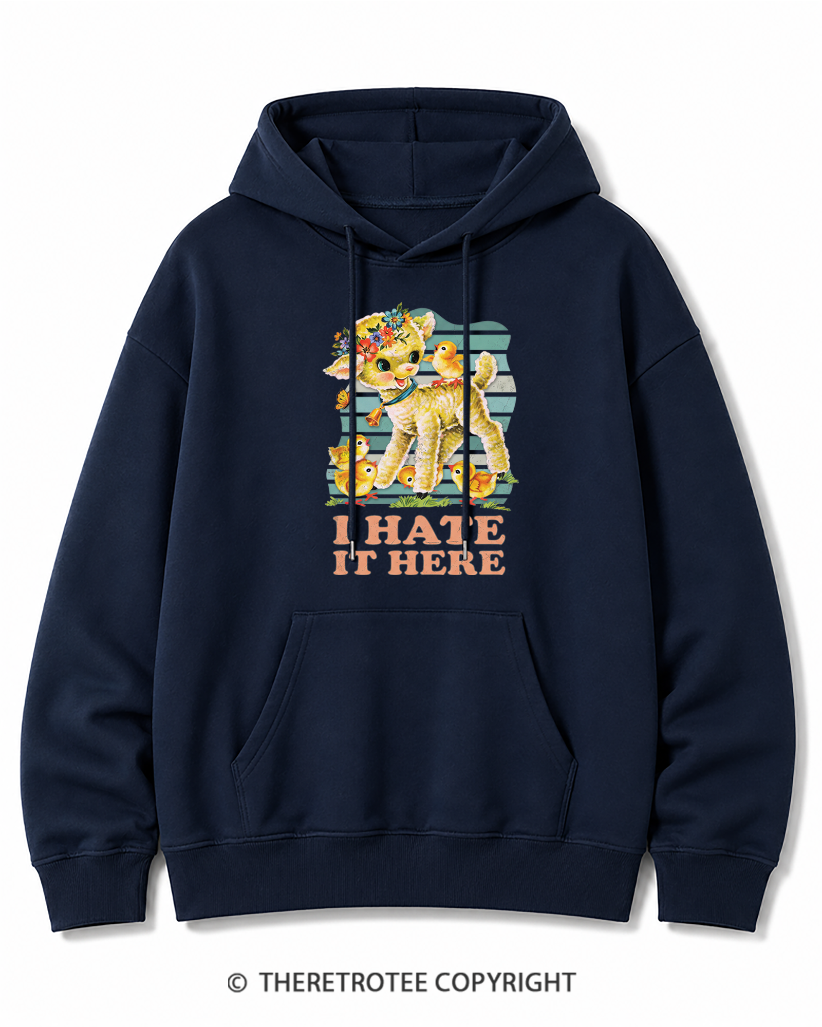 TheRetroTee I Hate It Here 1950s Cotton Hoodie