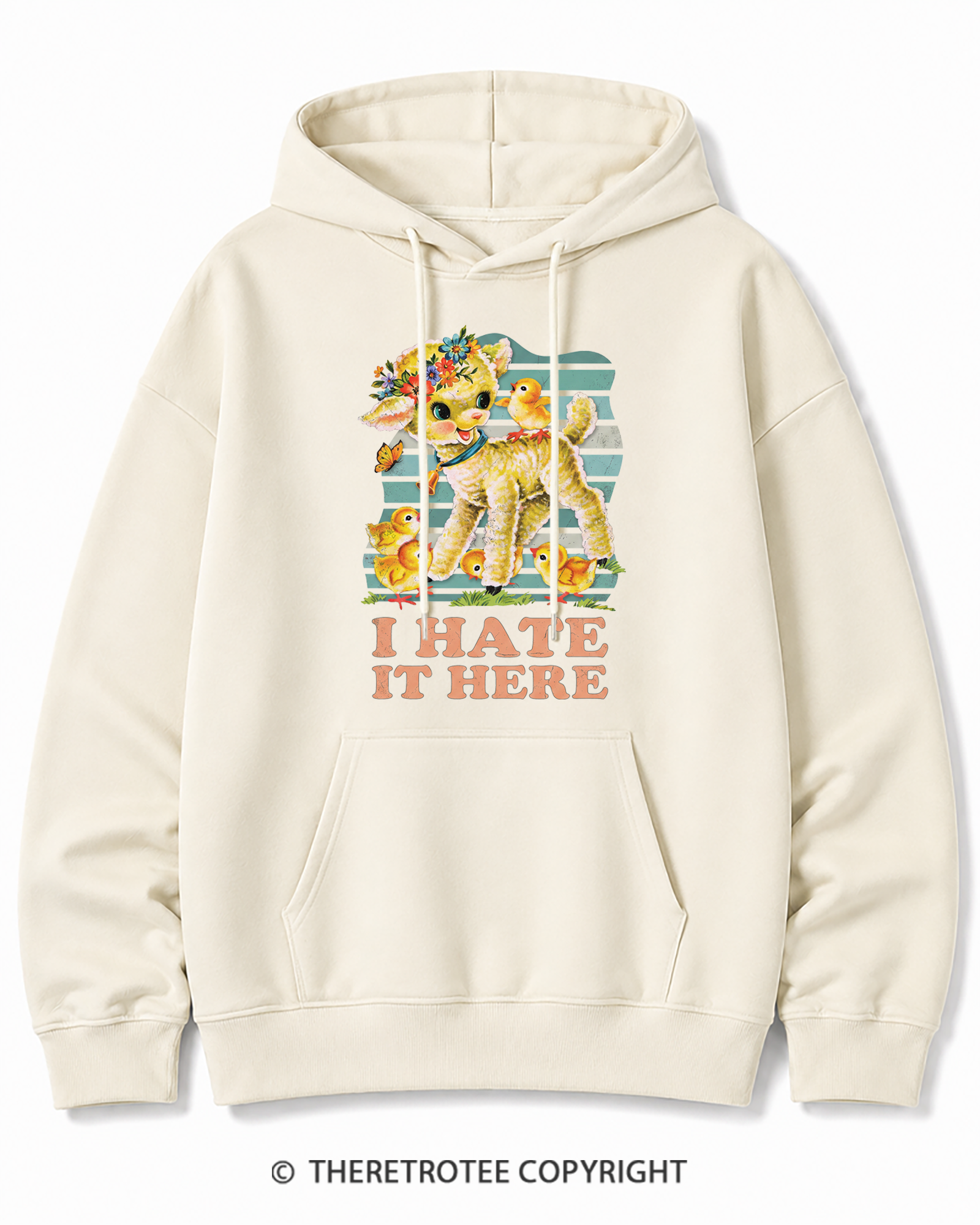 TheRetroTee I Hate It Here 1950s Cotton Hoodie