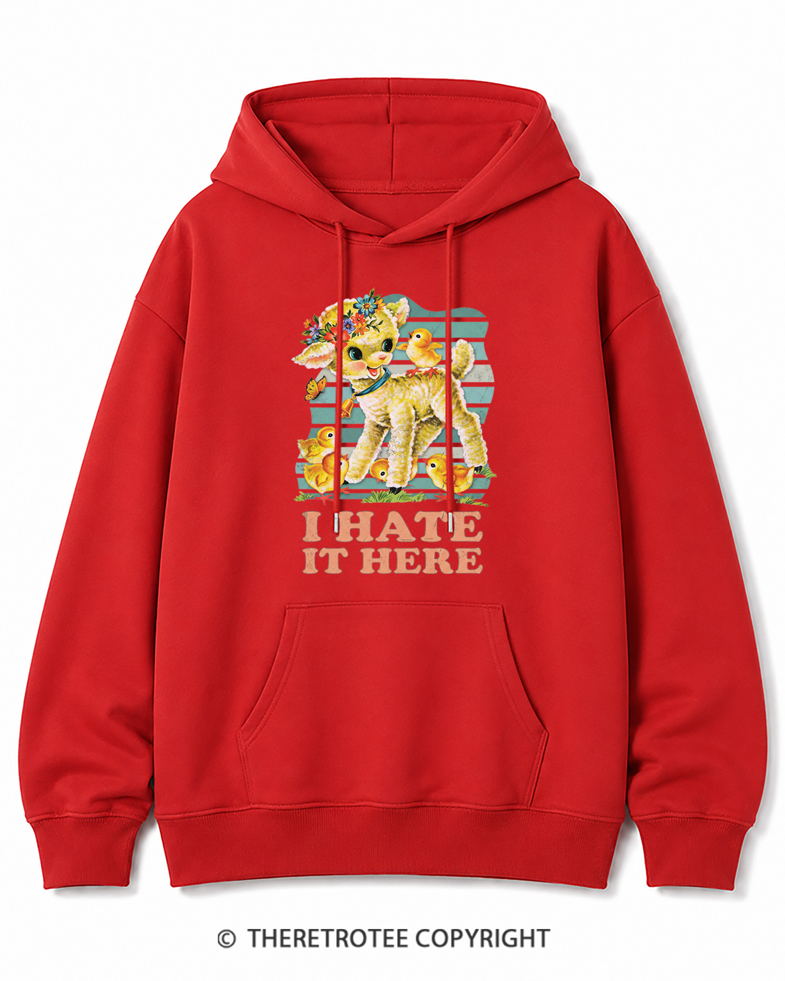 TheRetroTee I Hate It Here 1950s Cotton Hoodie