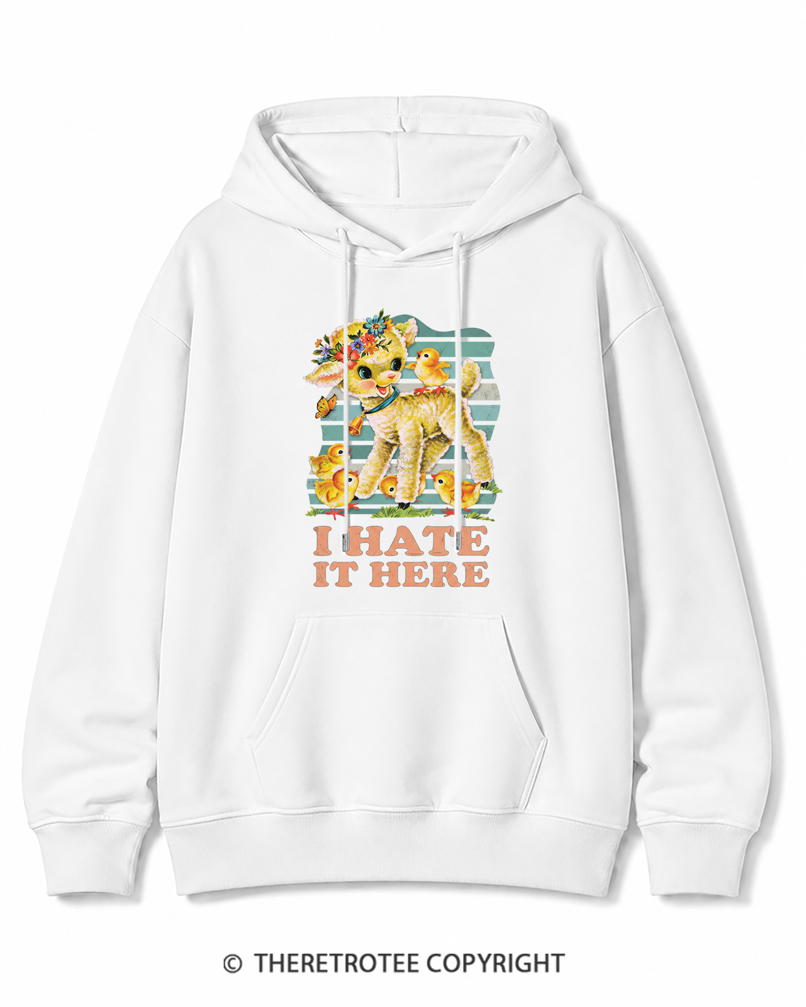 TheRetroTee I Hate It Here 1950s Cotton Hoodie