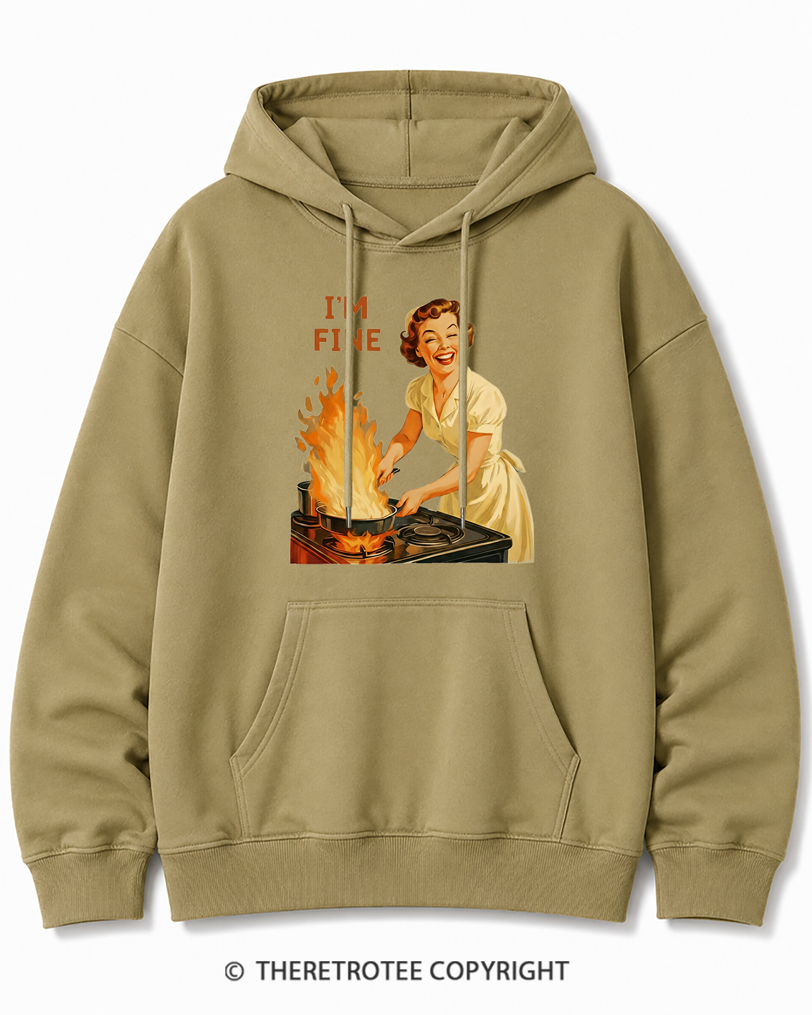 TheRetroTee I’m Fine 1950s Cotton Hoodie
