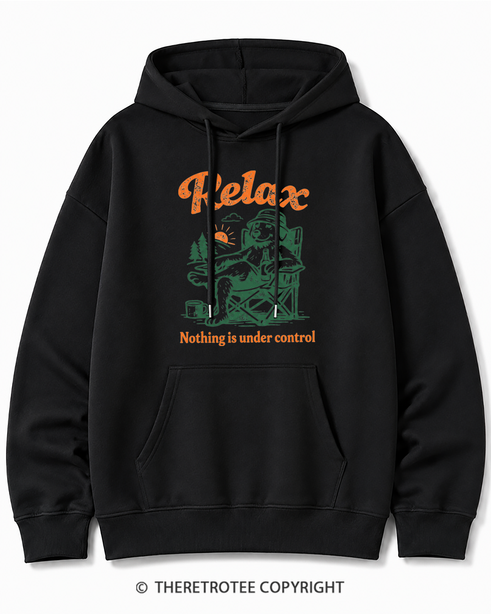 TheRetroTee Nothing Is Under Control 1970s Cotton Hoodie