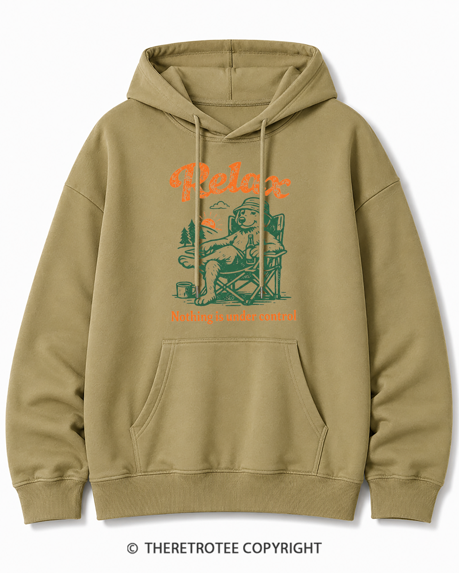 TheRetroTee Nothing Is Under Control 1970s Cotton Hoodie