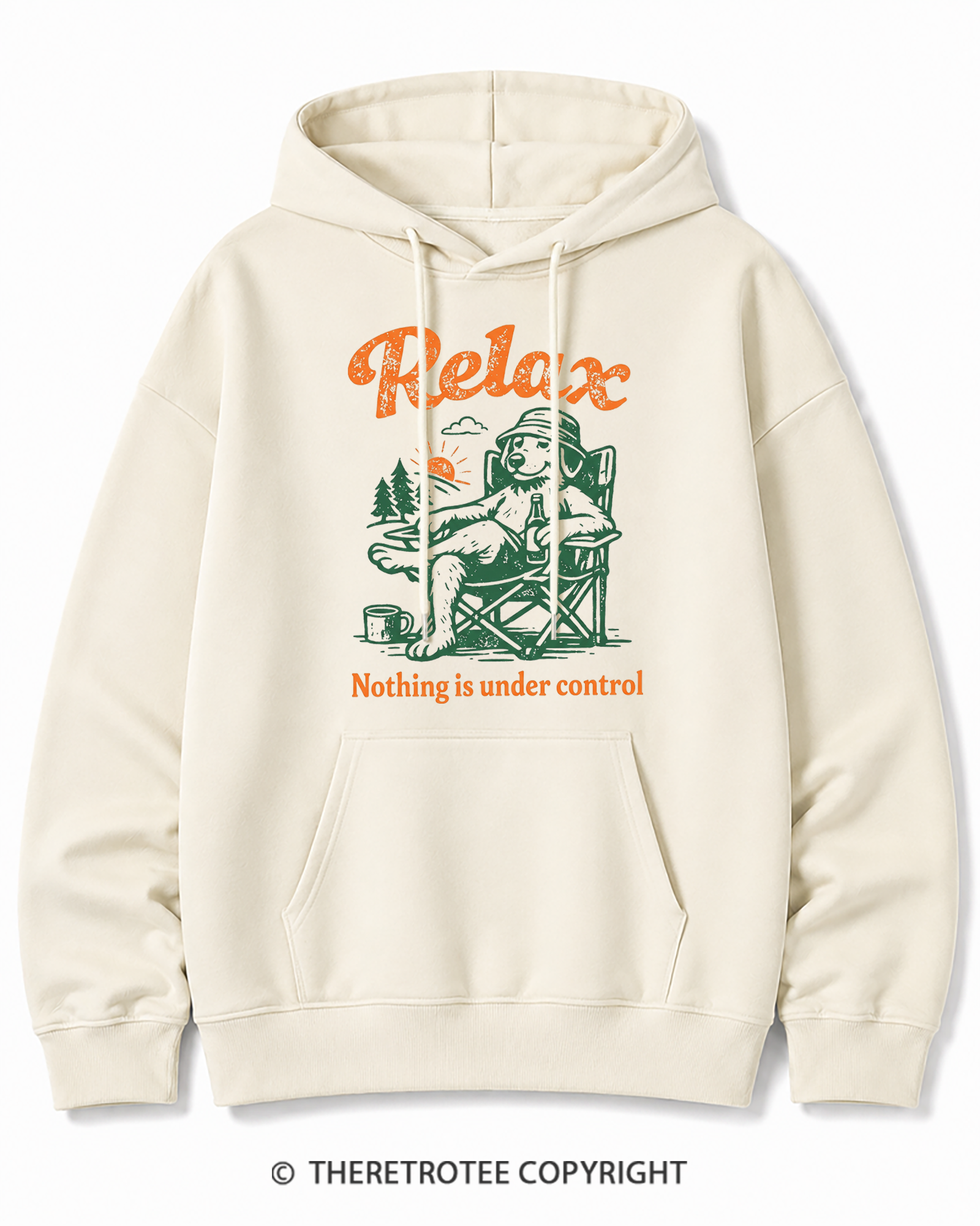 TheRetroTee Nothing Is Under Control 1970s Cotton Hoodie