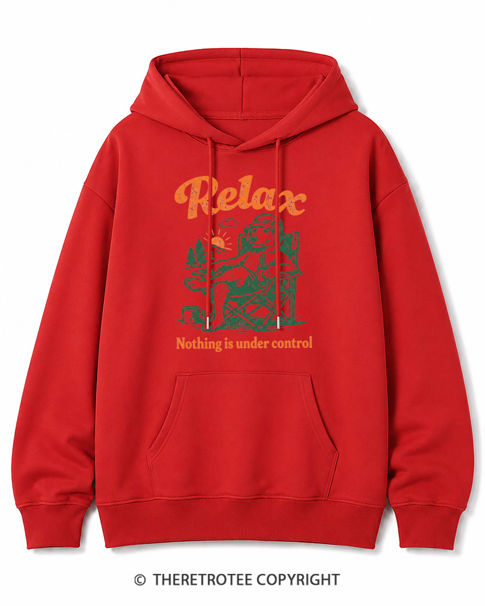 TheRetroTee Nothing Is Under Control 1970s Cotton Hoodie