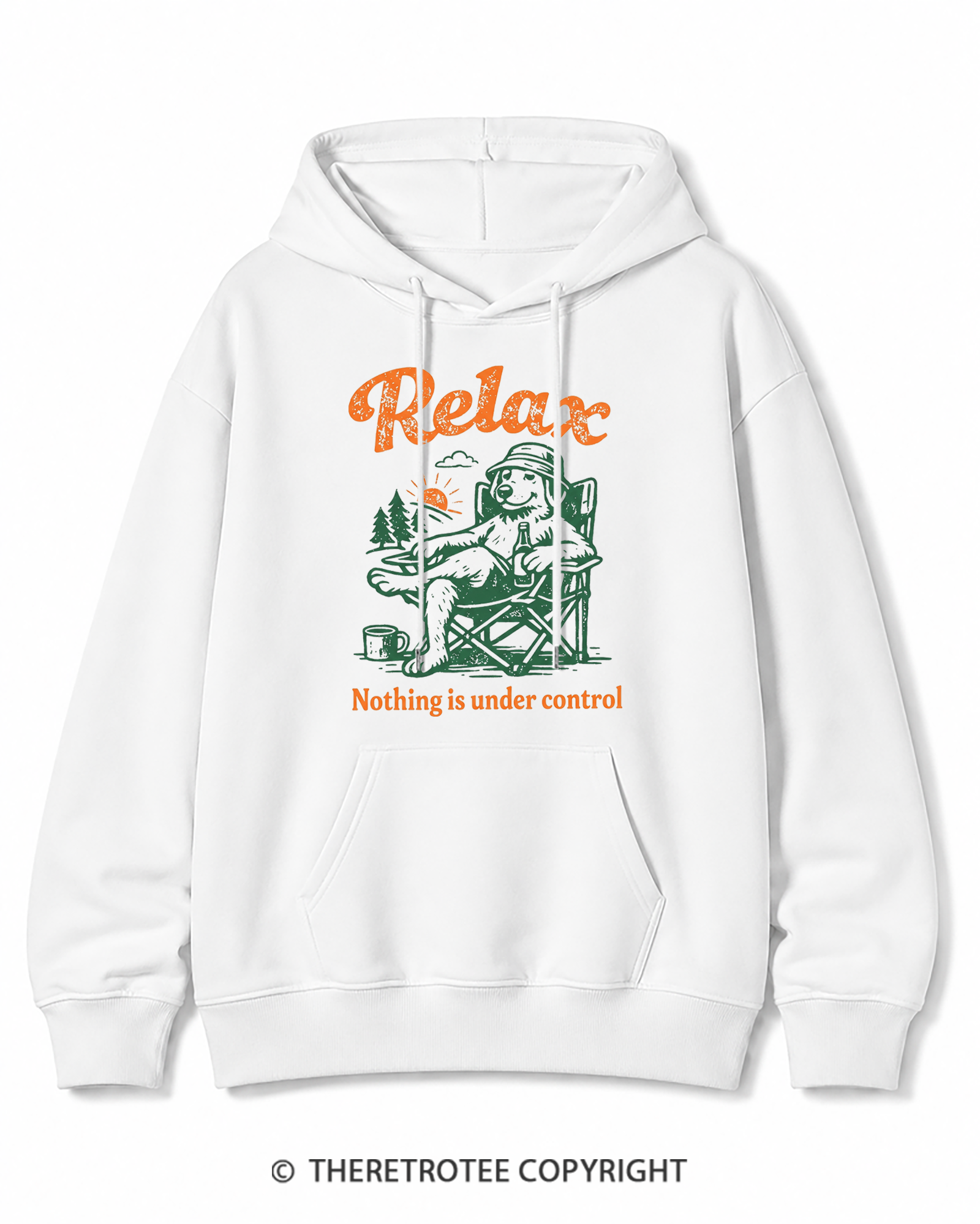TheRetroTee Nothing Is Under Control 1970s Cotton Hoodie
