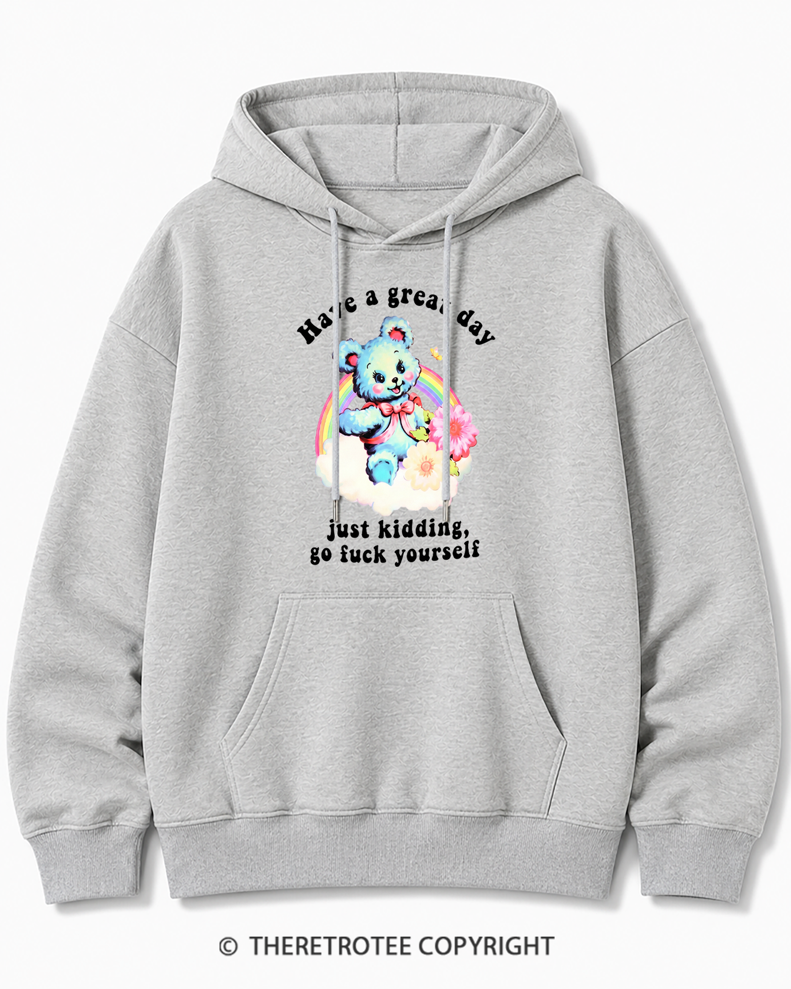 TheRetroTee Have a Great Day 1970s Cotton Hoodie