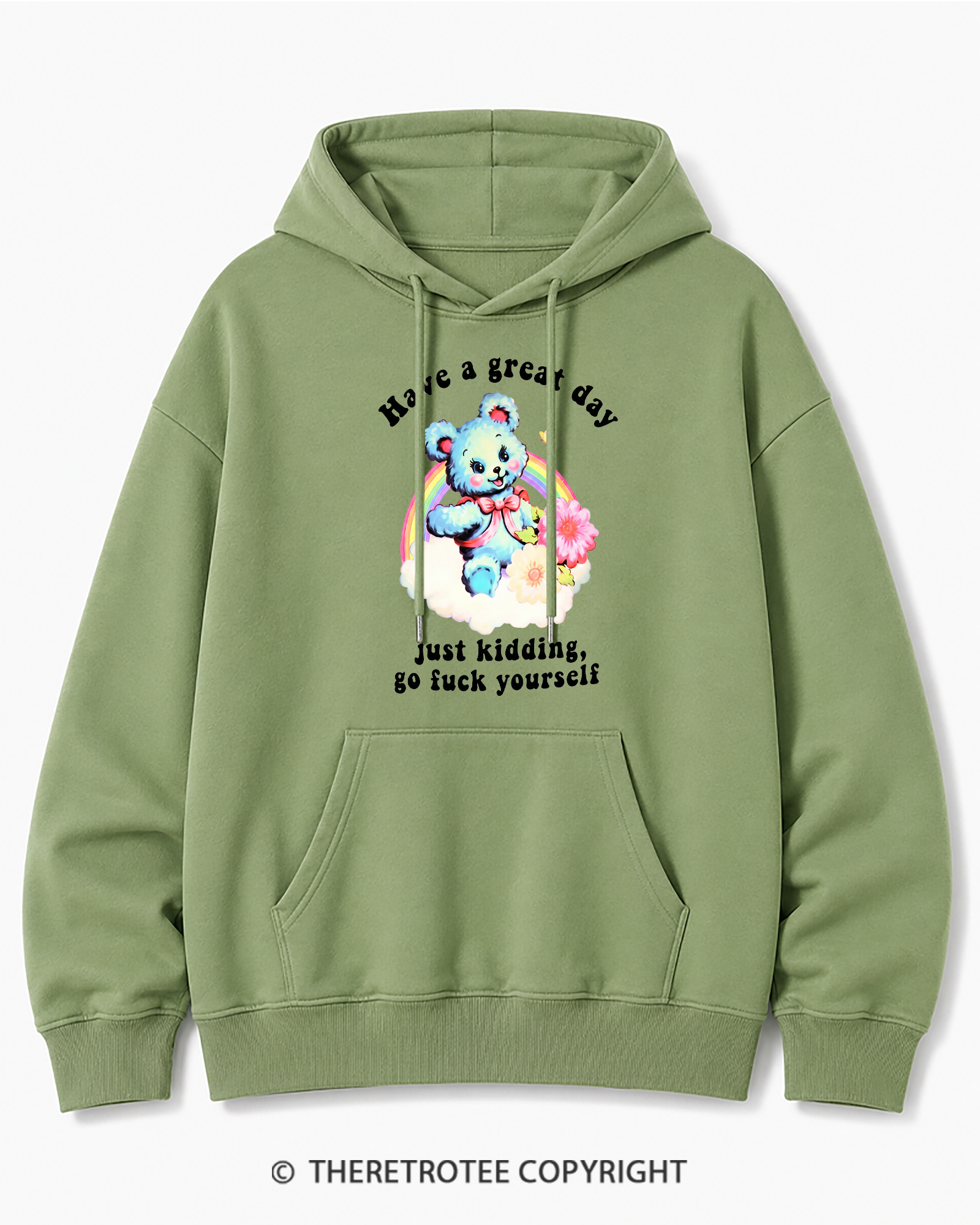 TheRetroTee Have a Great Day 1970s Cotton Hoodie