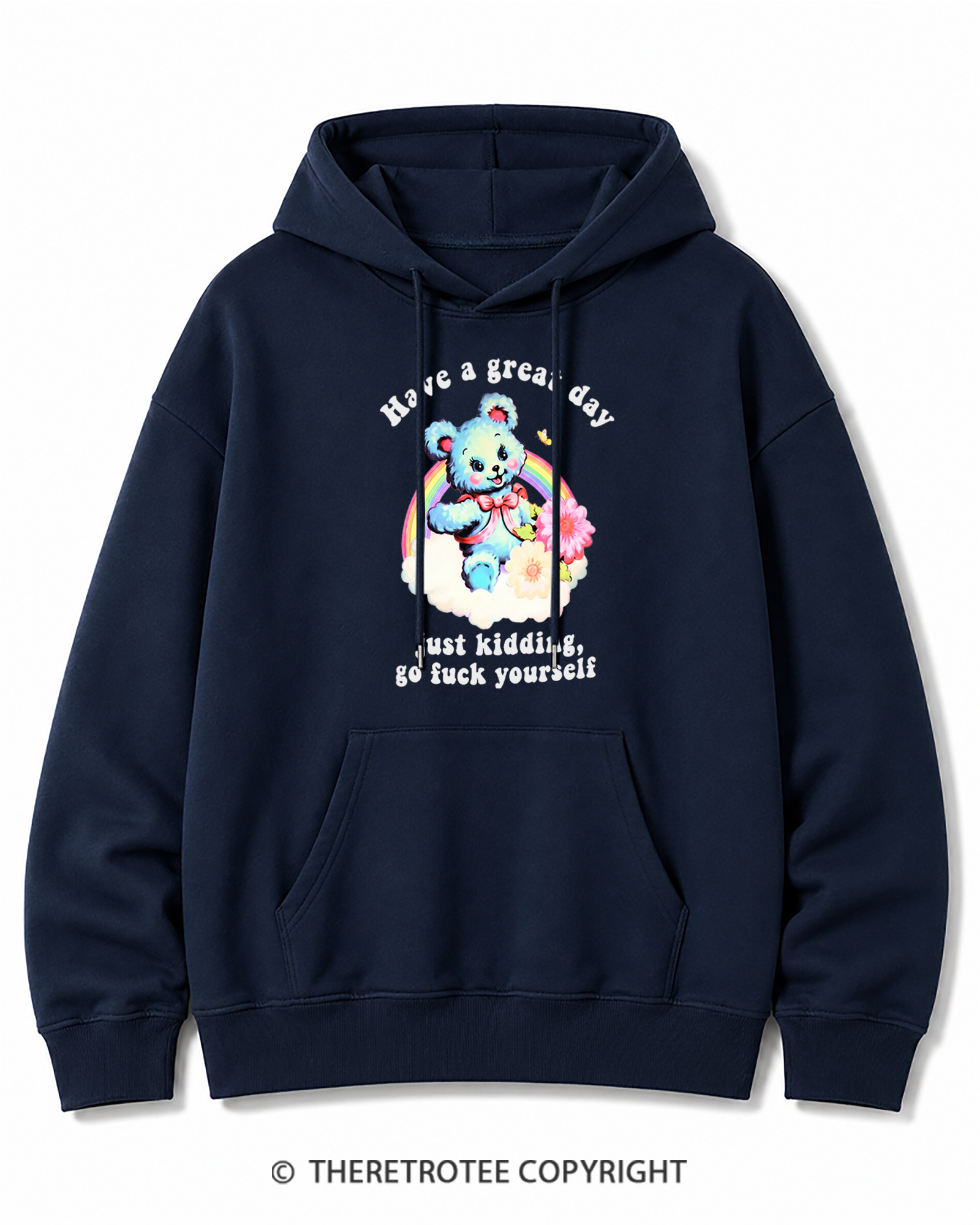 TheRetroTee Have a Great Day 1970s Cotton Hoodie