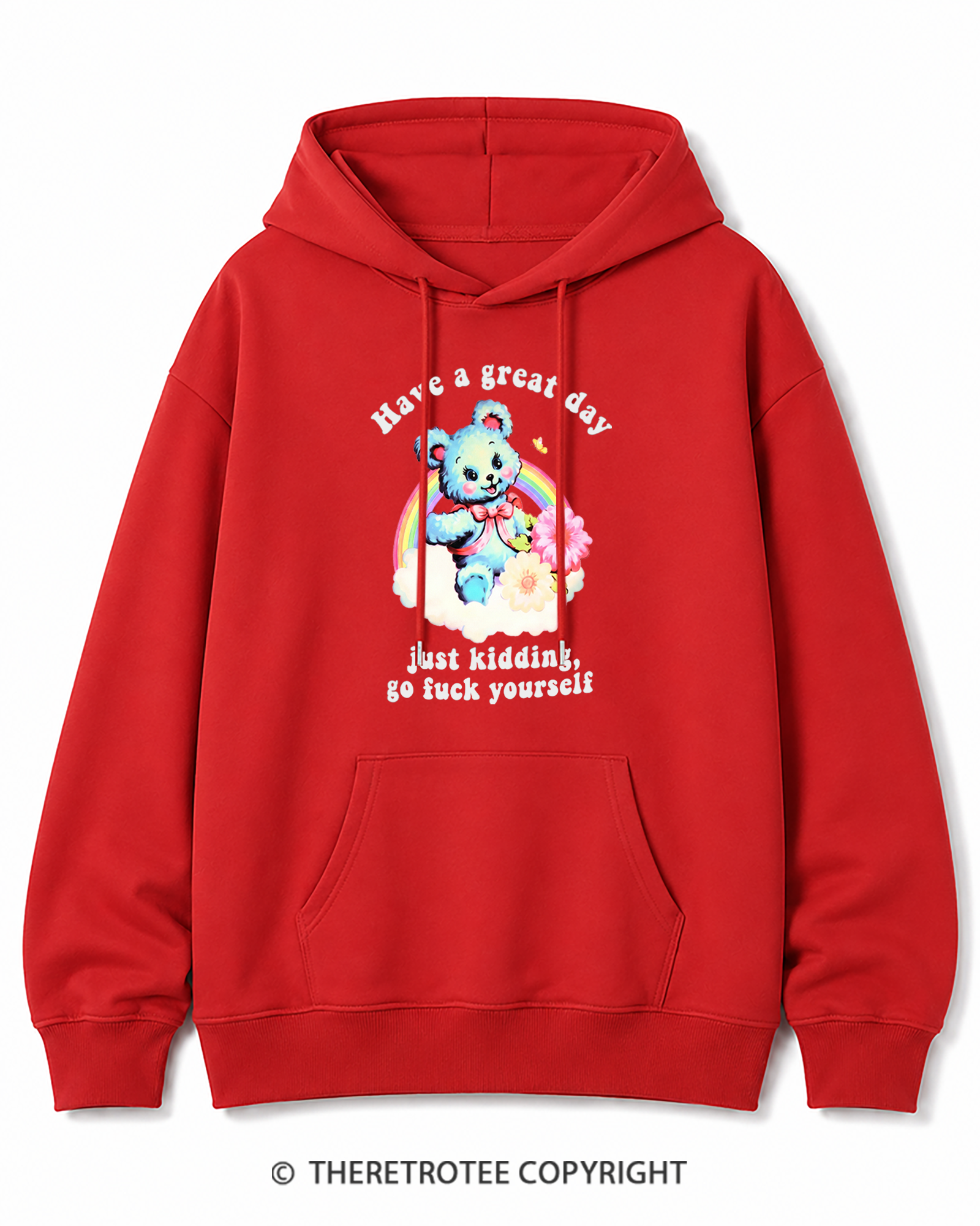 TheRetroTee Have a Great Day 1970s Cotton Hoodie