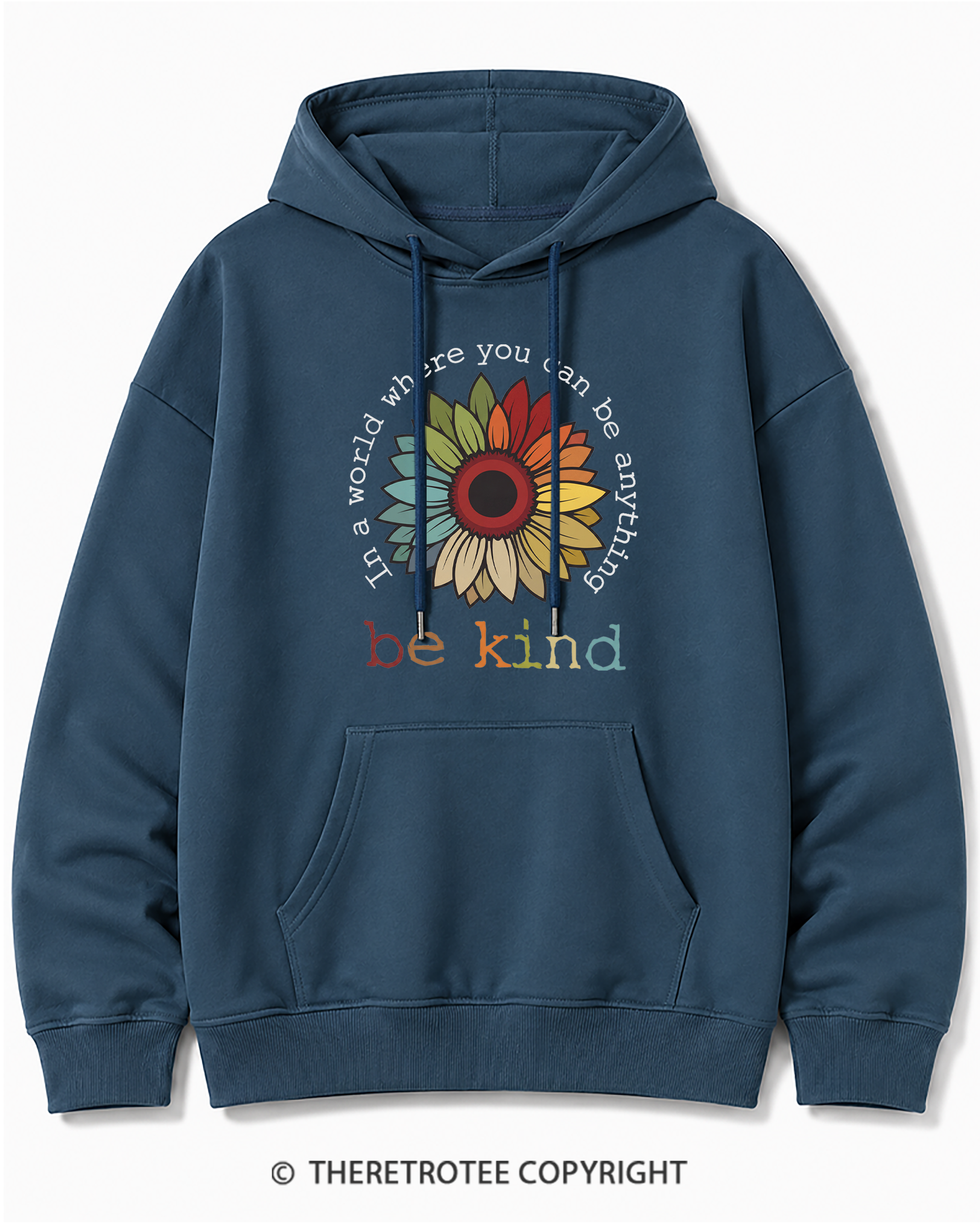 TheRetroTee In A World Where You Can Be Anything 1970s Cotton Hoodie