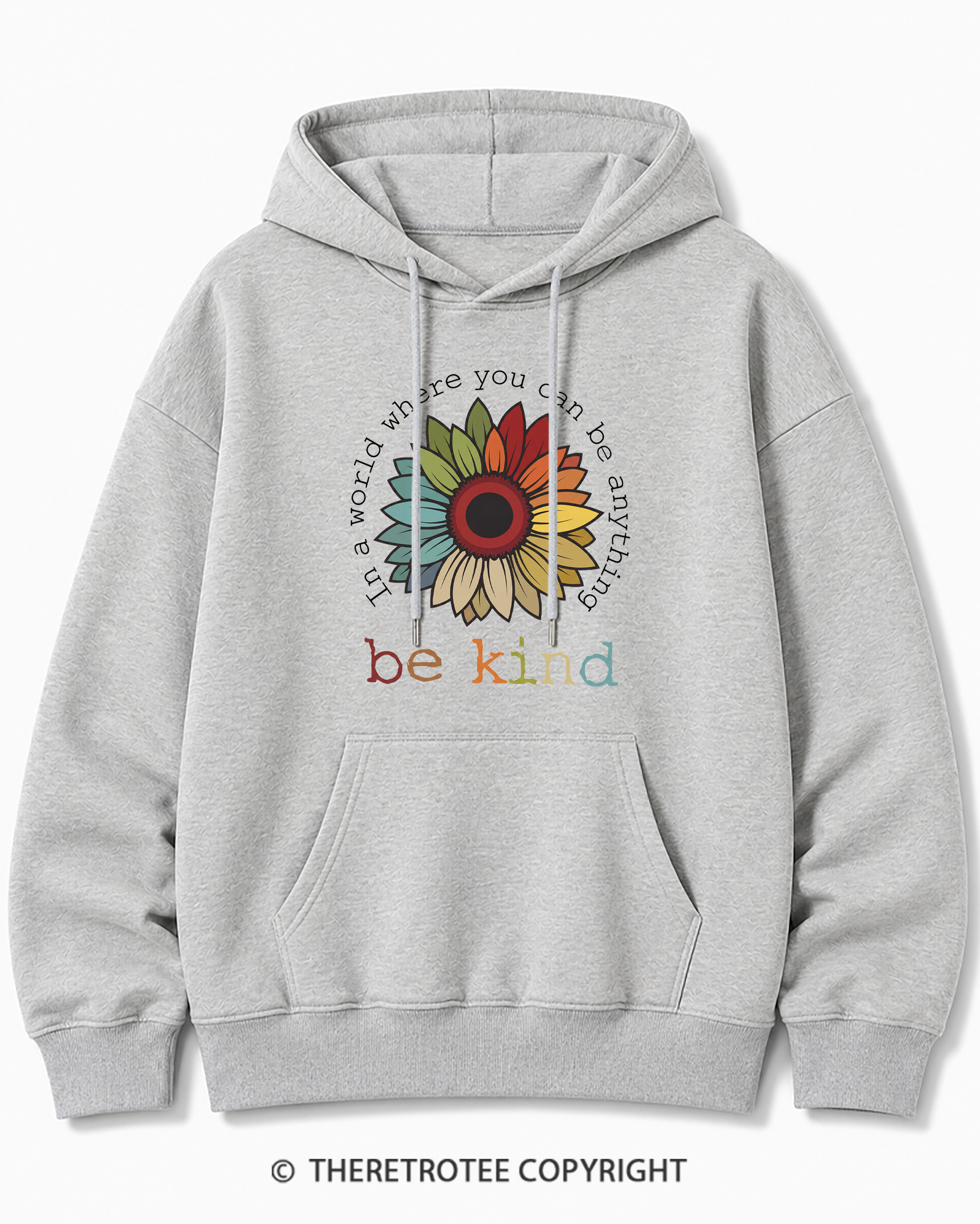 TheRetroTee In A World Where You Can Be Anything 1970s Cotton Hoodie