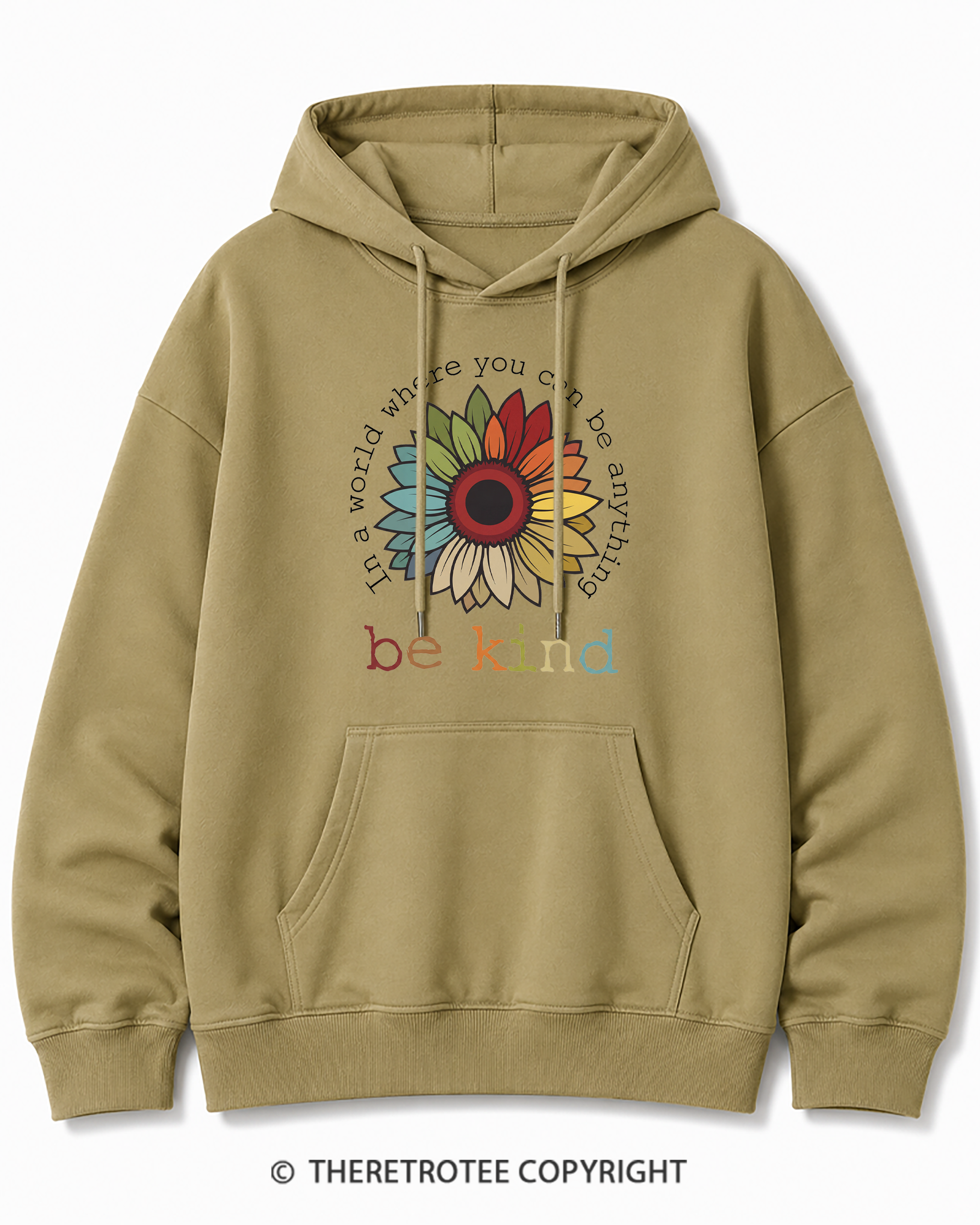 TheRetroTee In A World Where You Can Be Anything 1970s Cotton Hoodie