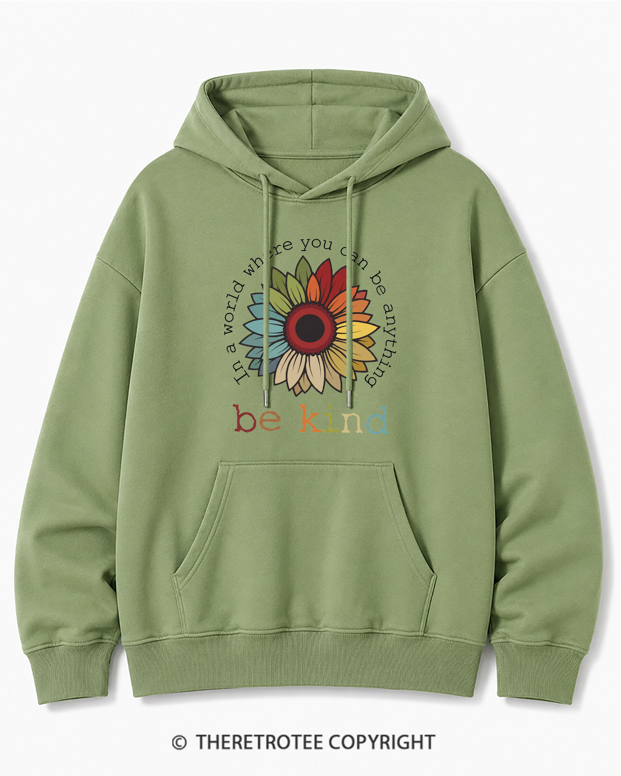 TheRetroTee In A World Where You Can Be Anything 1970s Cotton Hoodie