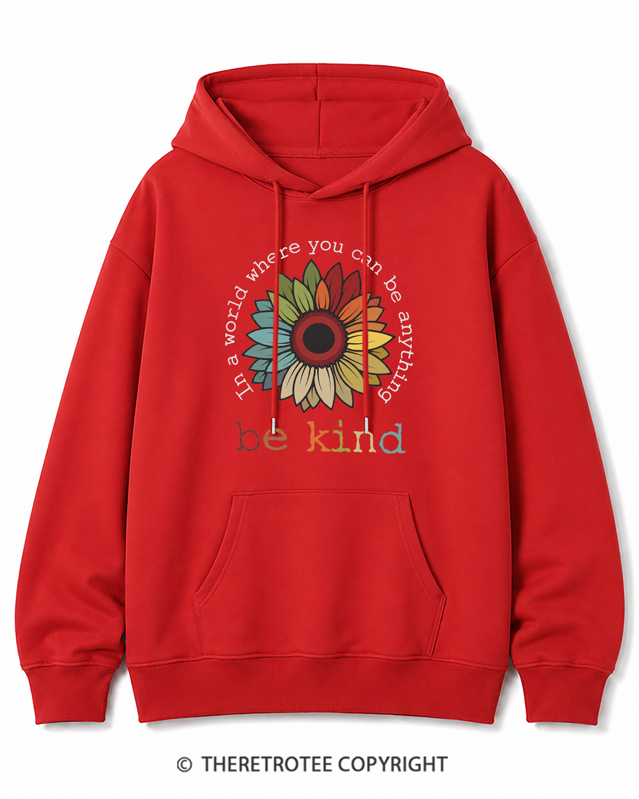TheRetroTee In A World Where You Can Be Anything 1970s Cotton Hoodie
