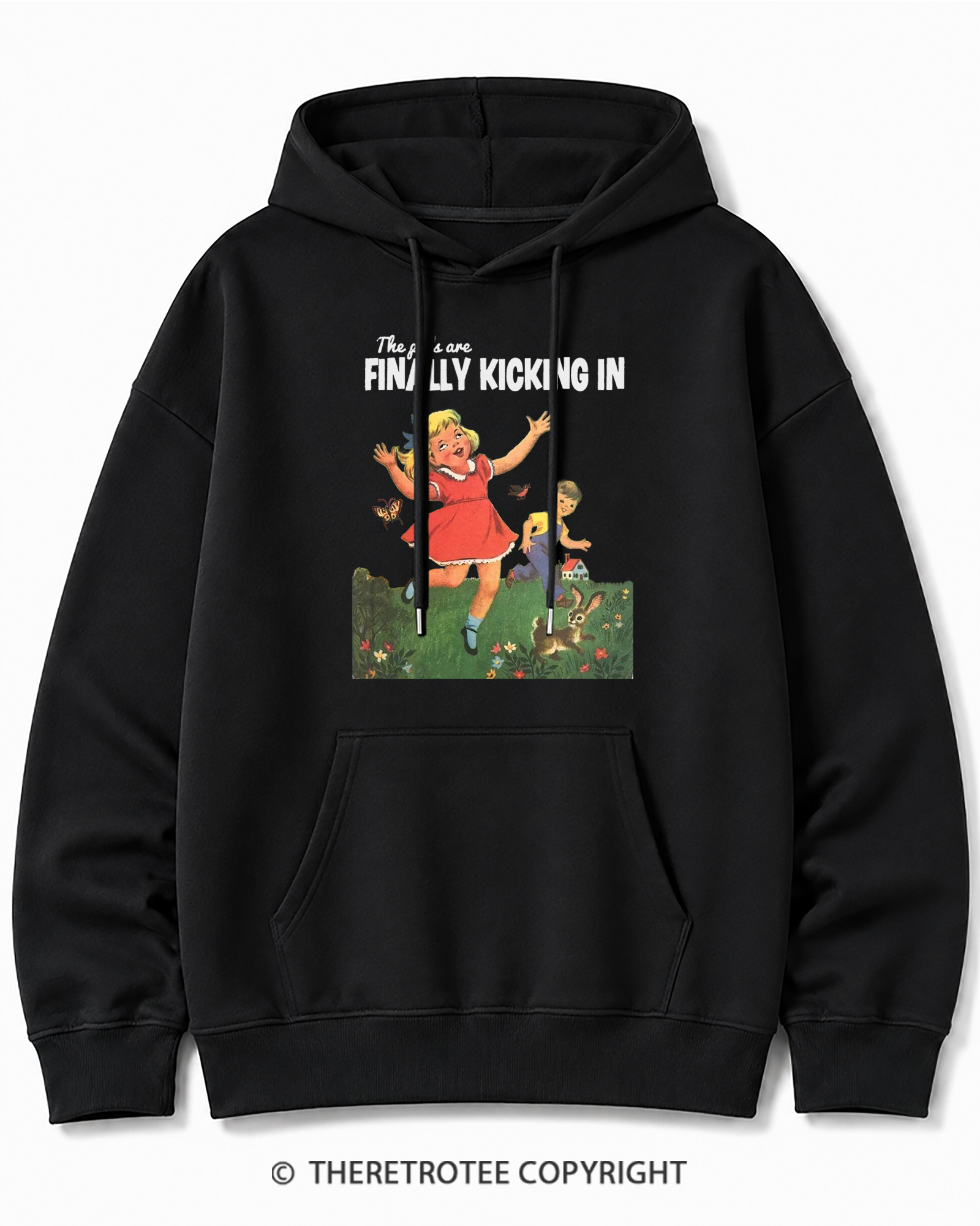 TheRetroTee The Pills Are Finally Kicking In 1950s Cotton Hoodie