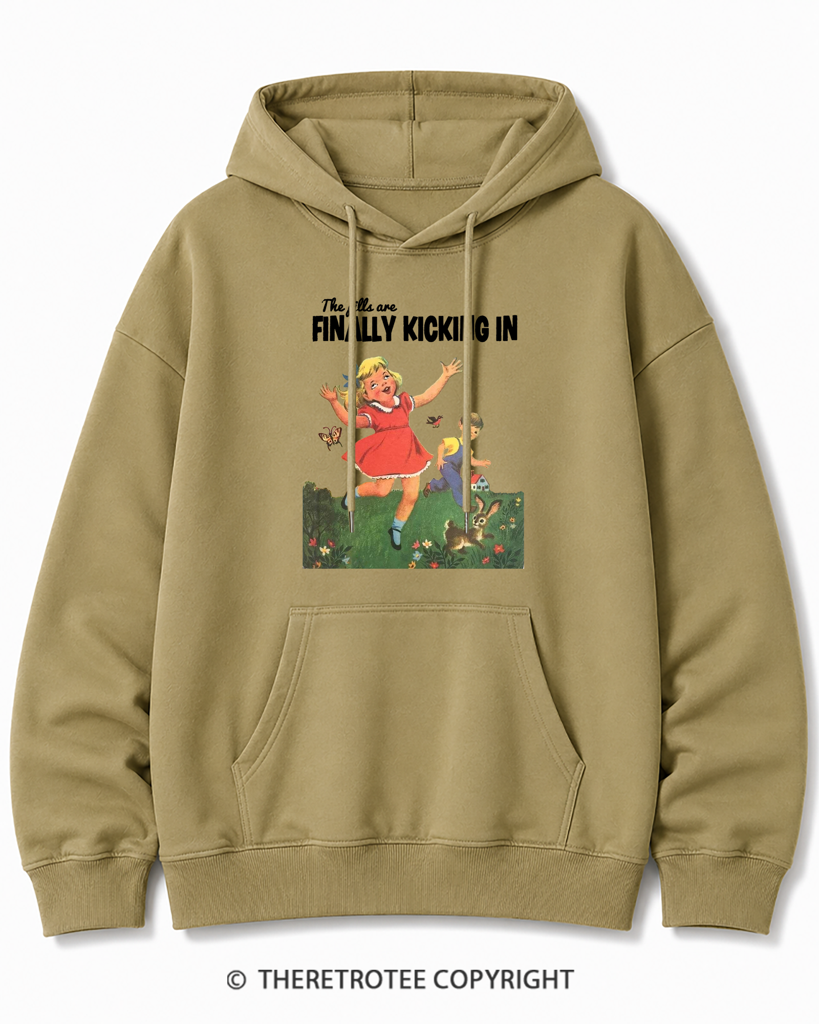 TheRetroTee The Pills Are Finally Kicking In 1950s Cotton Hoodie