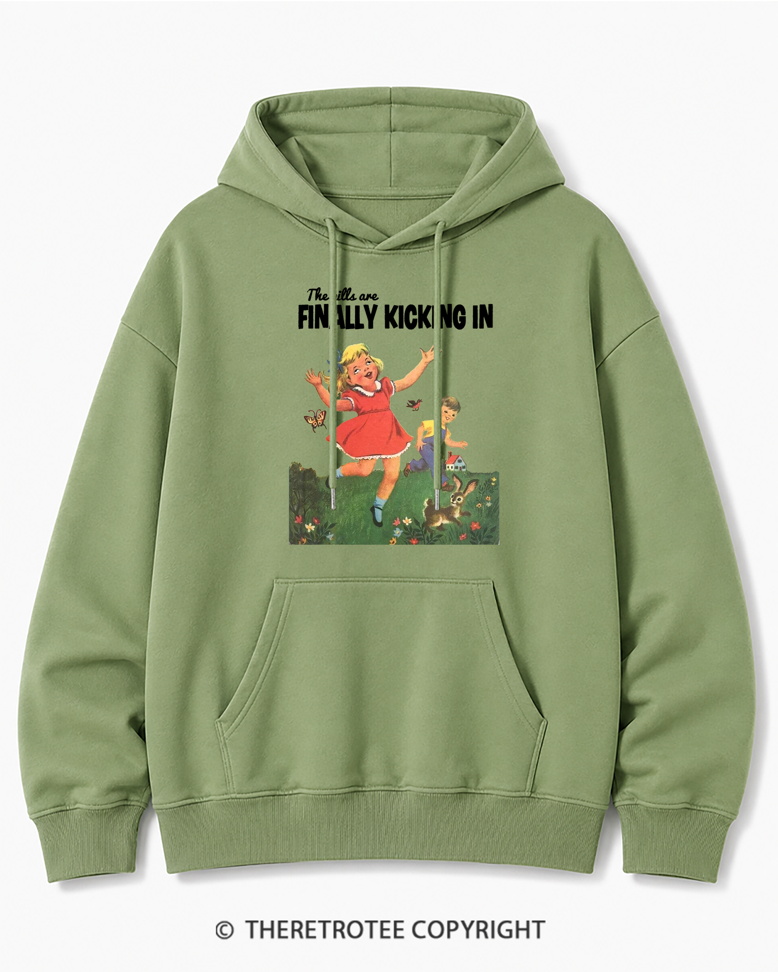 TheRetroTee The Pills Are Finally Kicking In 1950s Cotton Hoodie