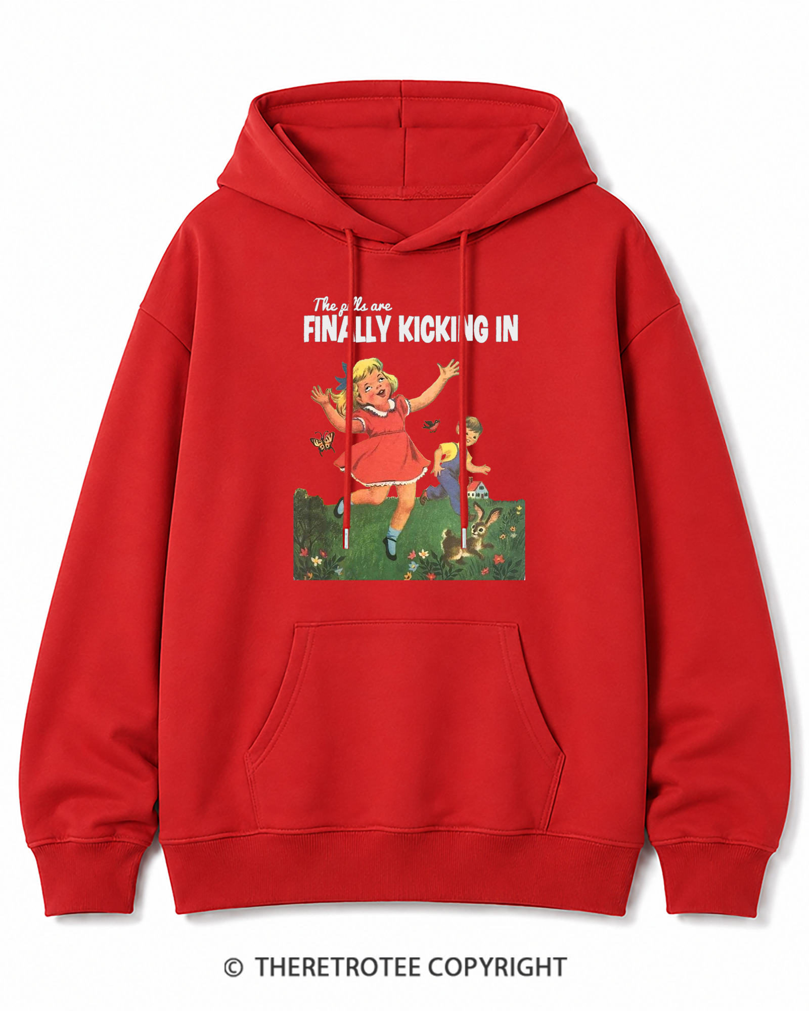 TheRetroTee The Pills Are Finally Kicking In 1950s Cotton Hoodie