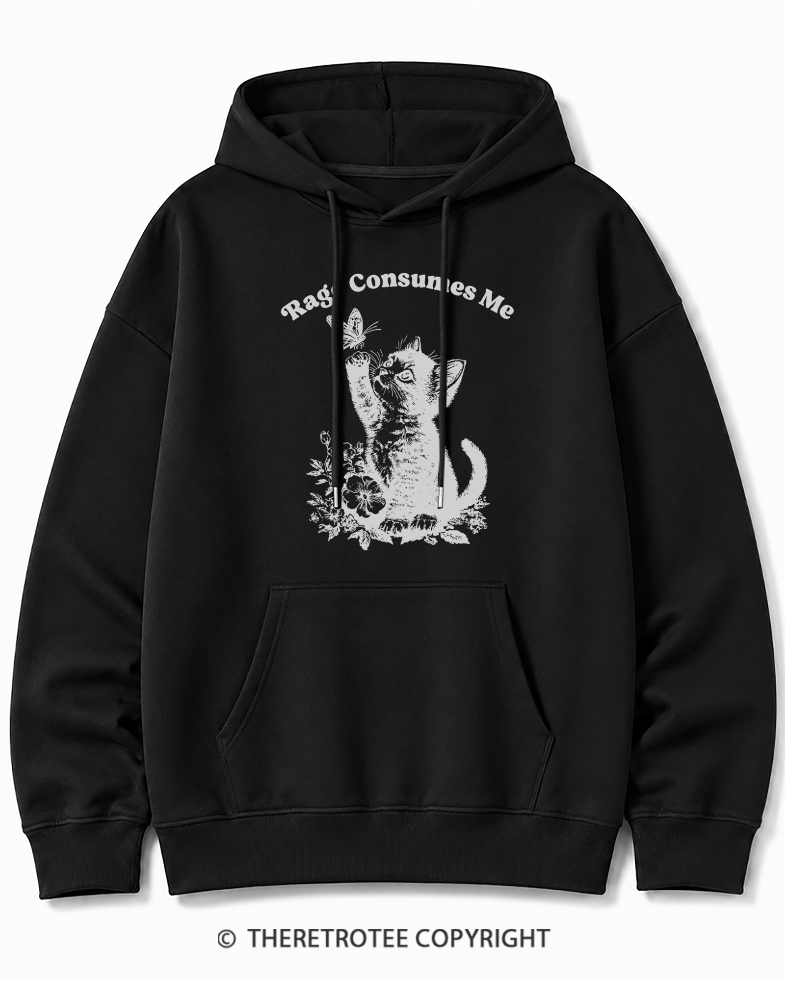 TheRetroTee Rage Consumes Me Cotton Hoodie