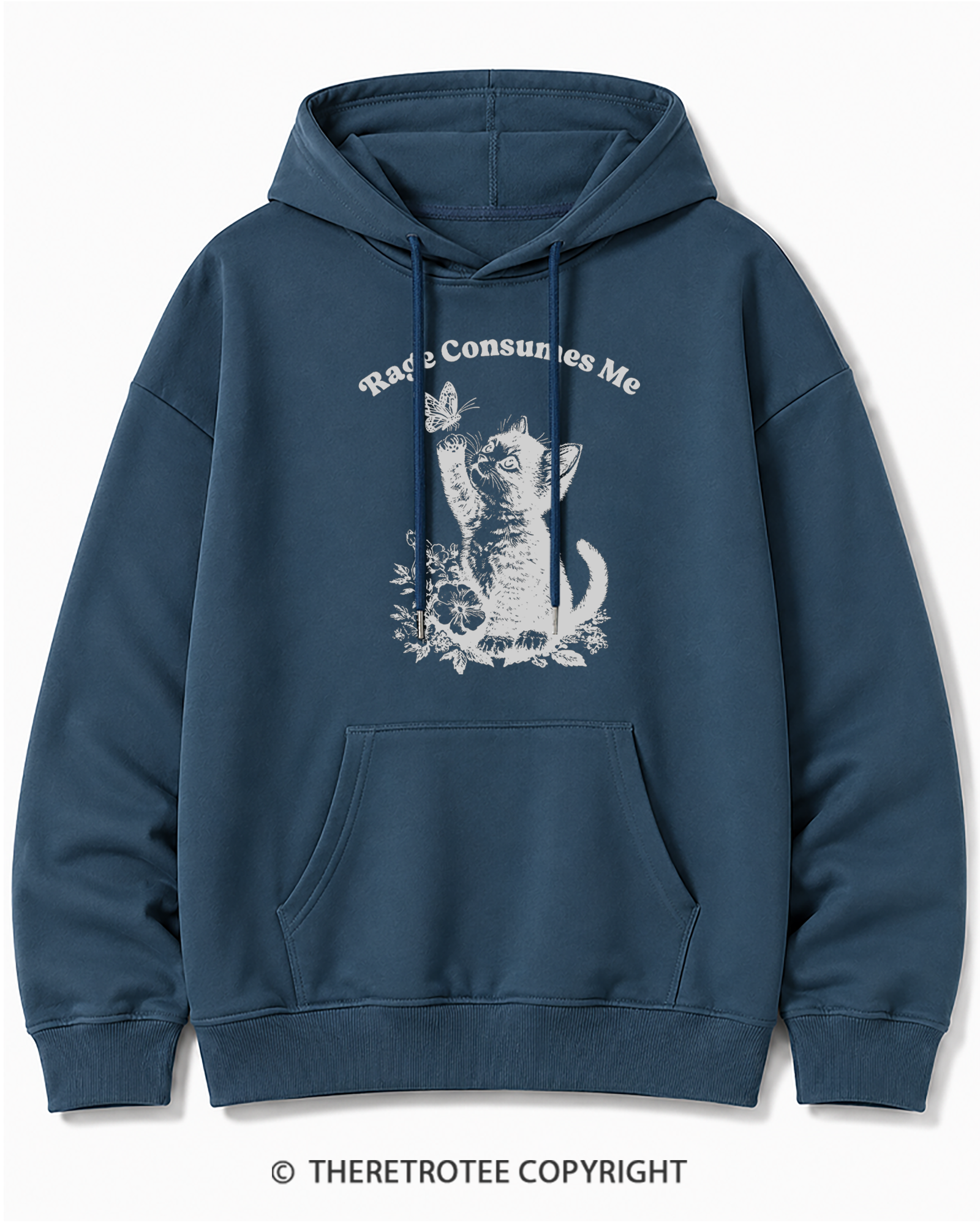 TheRetroTee Rage Consumes Me Cotton Hoodie