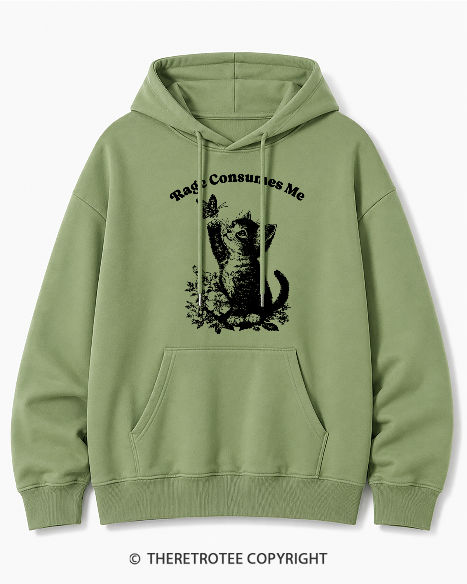 TheRetroTee Rage Consumes Me Cotton Hoodie