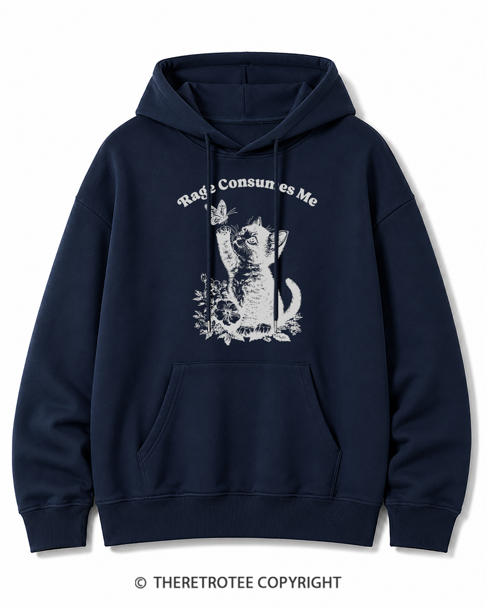 TheRetroTee Rage Consumes Me Cotton Hoodie