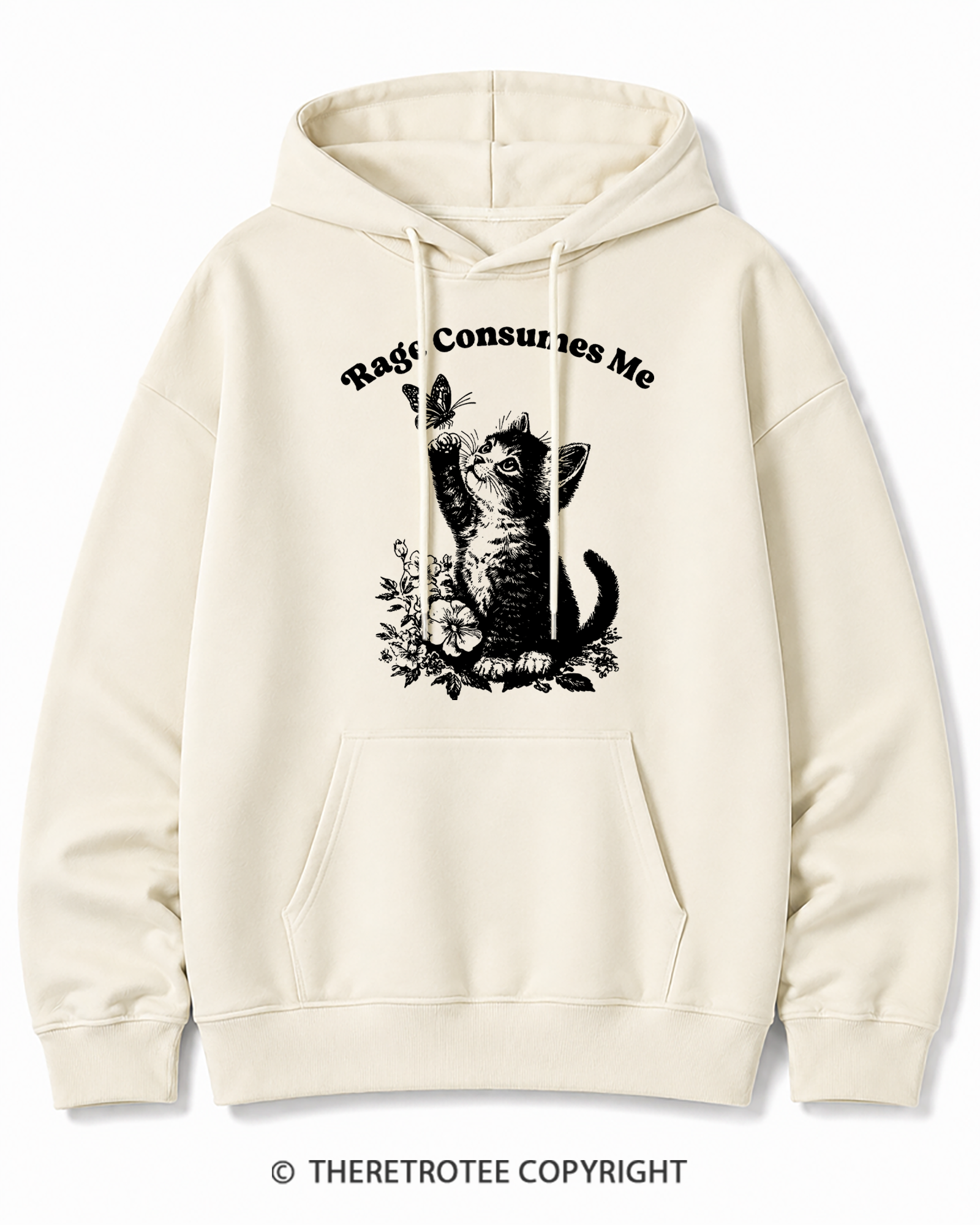 TheRetroTee Rage Consumes Me Cotton Hoodie