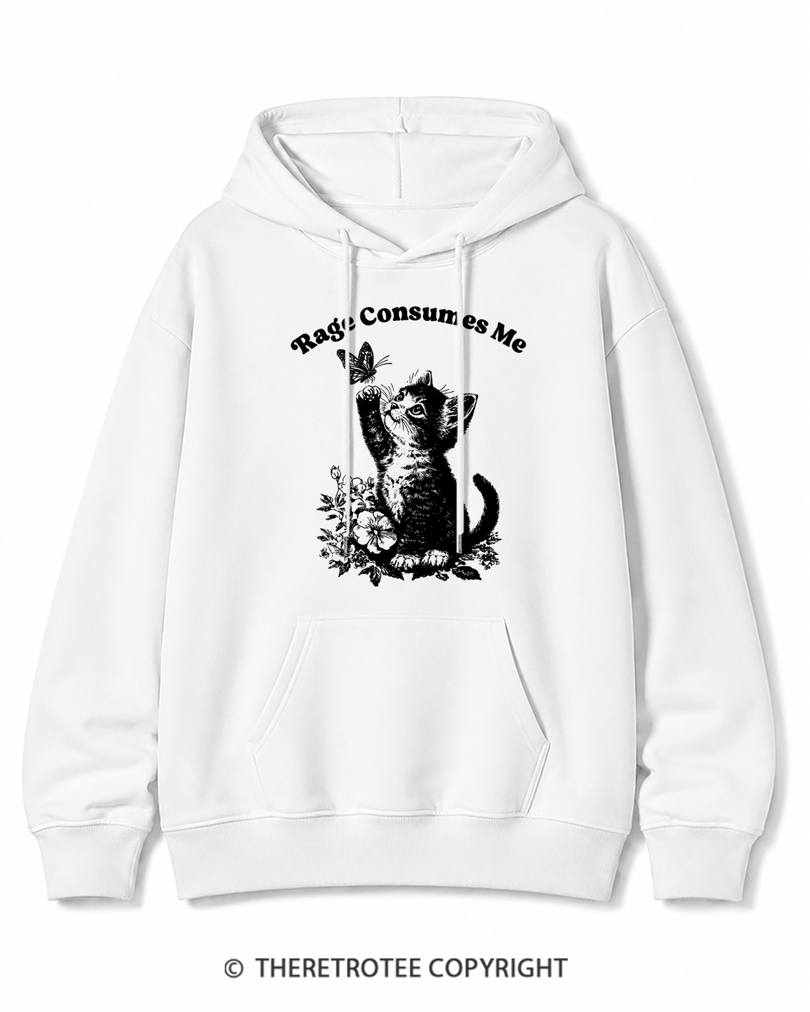 TheRetroTee Rage Consumes Me Cotton Hoodie