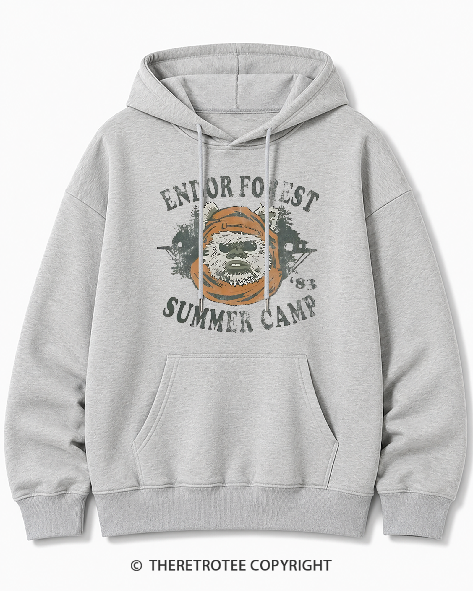 TheRetroTee Endor Forest Summer Camp 1980s Cotton Hoodie