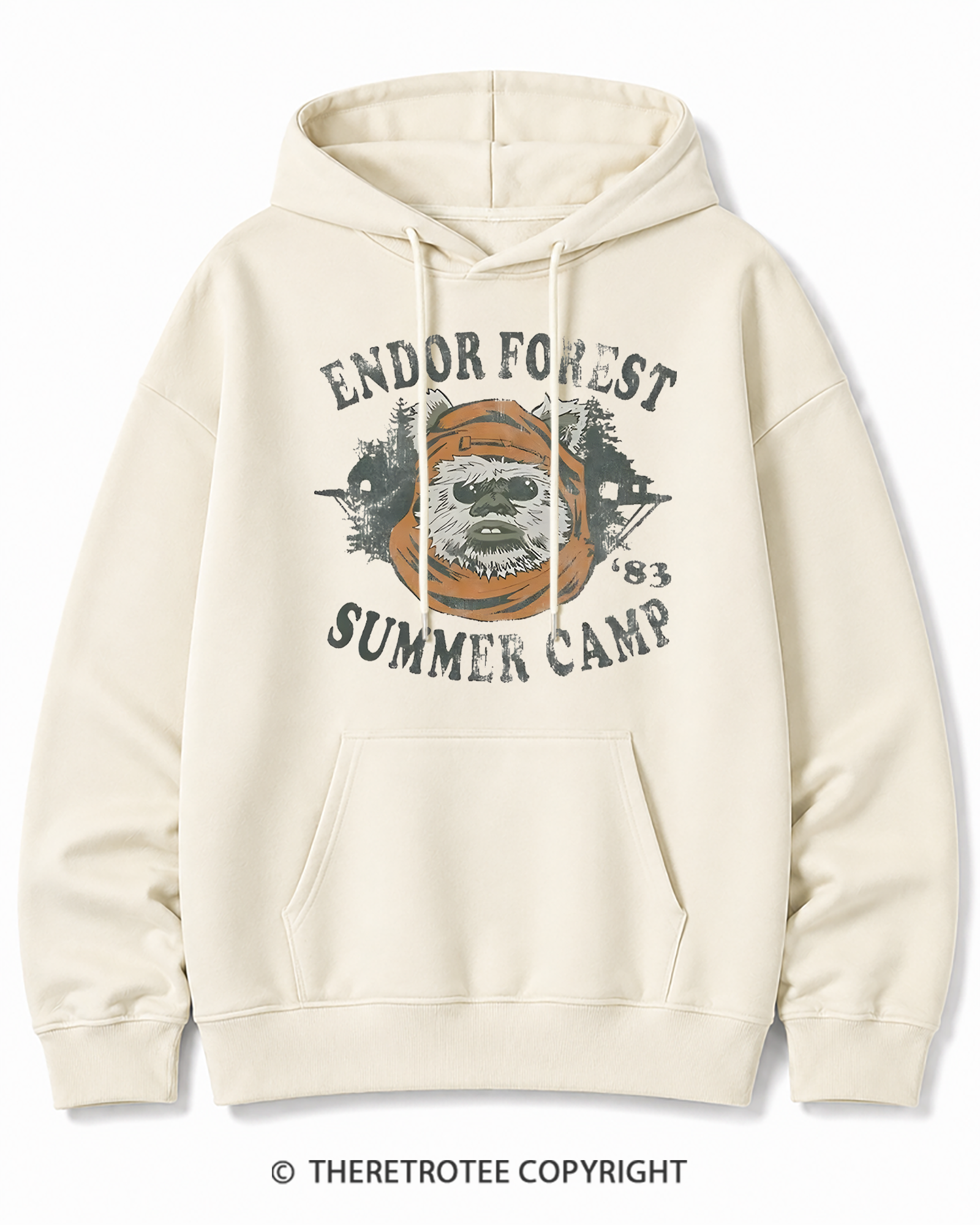 TheRetroTee Endor Forest Summer Camp 1980s Cotton Hoodie