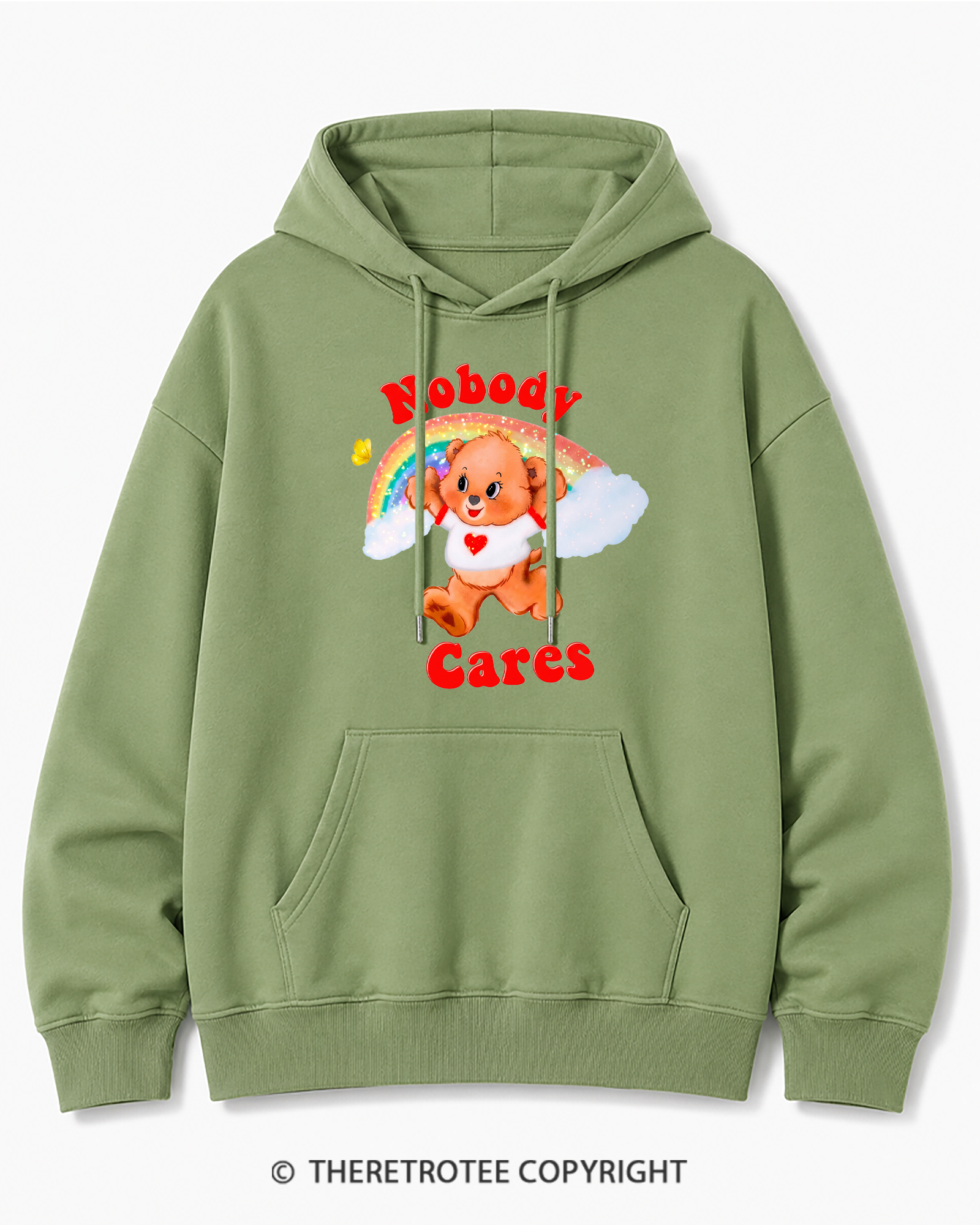 TheRetroTee Nobody Cares 1970s Cotton Hoodie