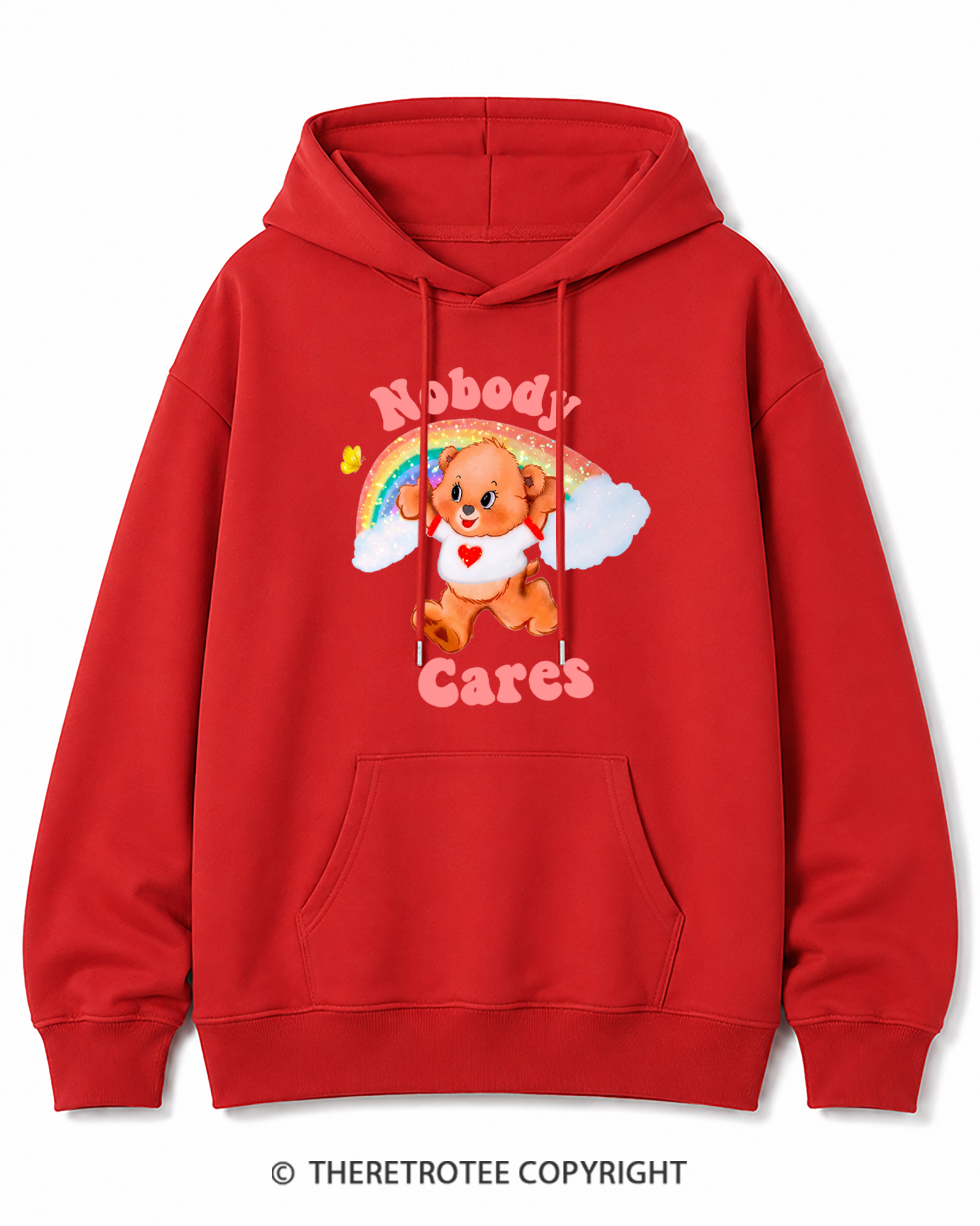 TheRetroTee Nobody Cares 1970s Cotton Hoodie