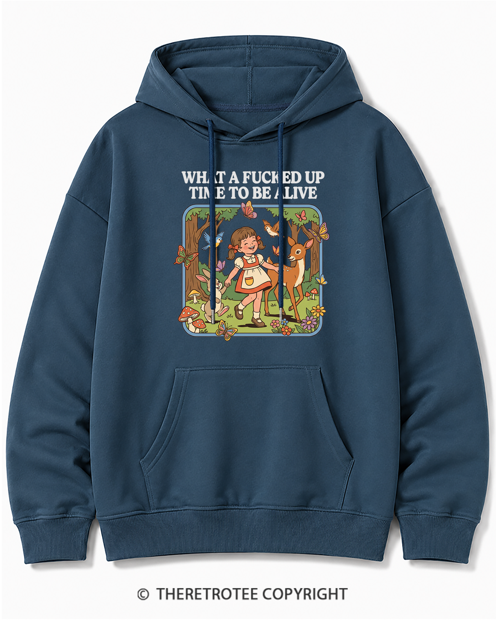 TheRetroTee What A Fucked Up Time To Be Alive 1970s Cotton Hoodie