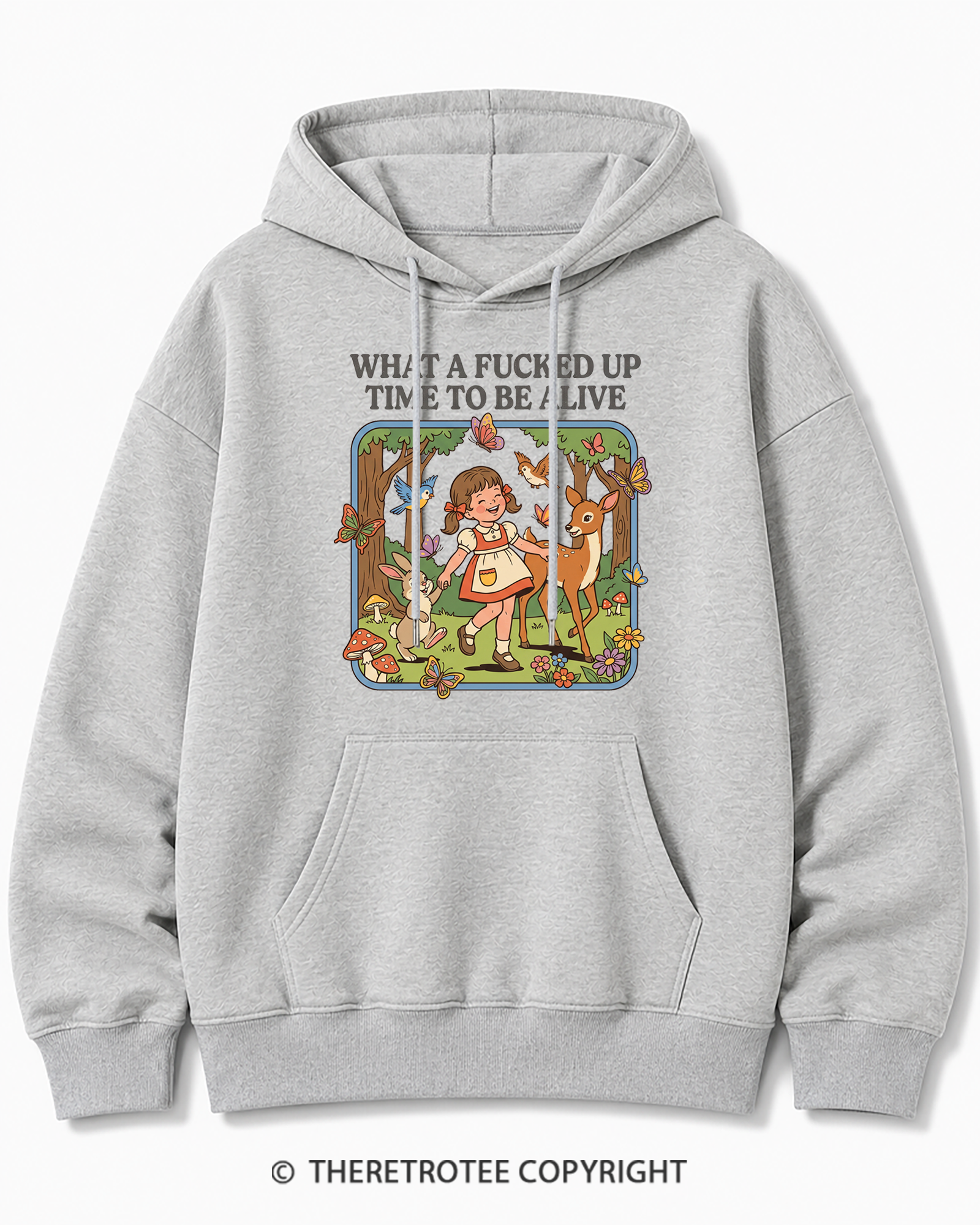 TheRetroTee What A Fucked Up Time To Be Alive 1970s Cotton Hoodie