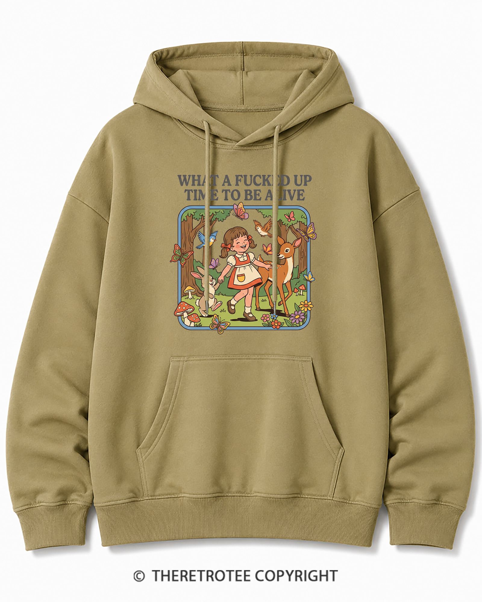 TheRetroTee What A Fucked Up Time To Be Alive 1970s Cotton Hoodie