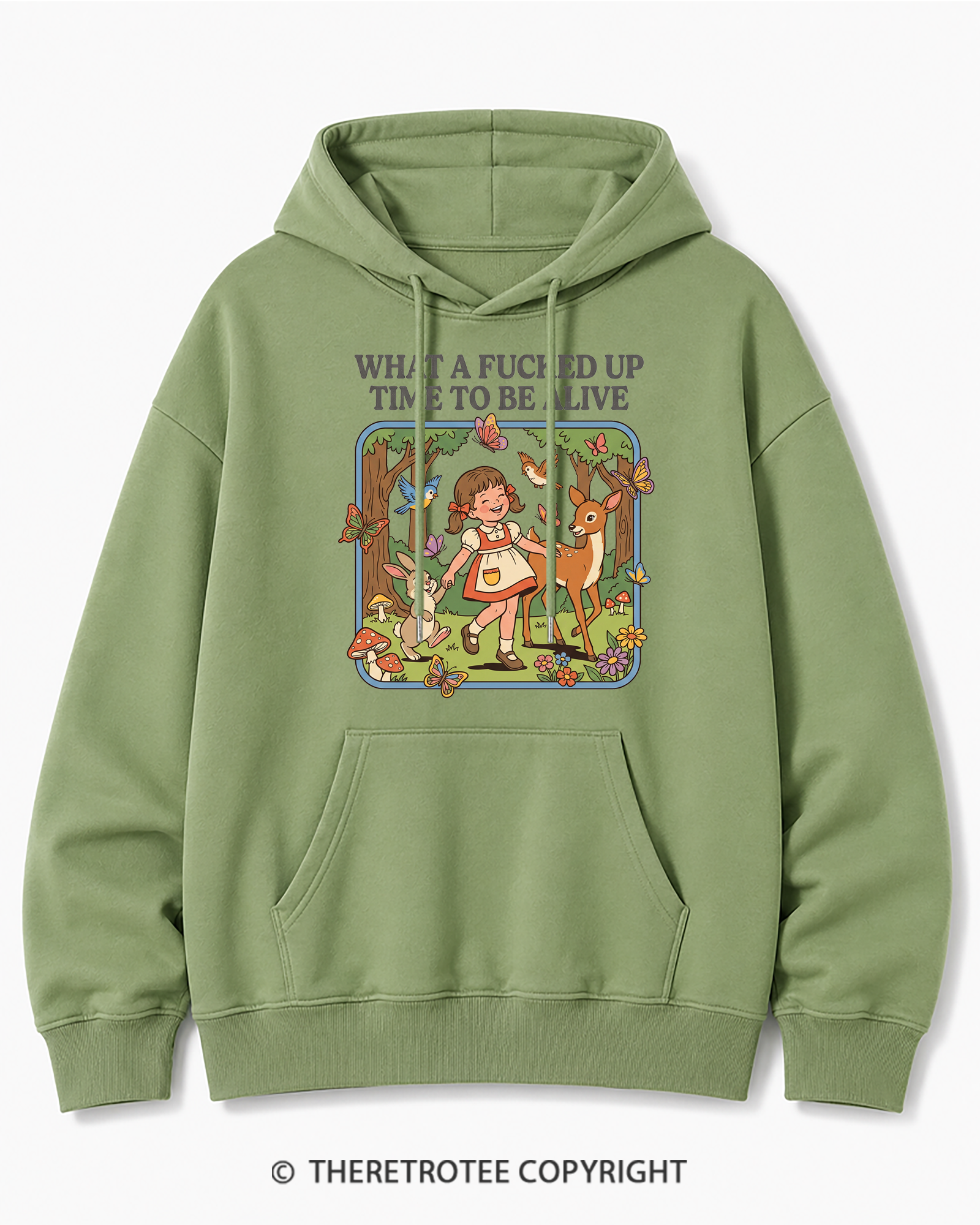 TheRetroTee What A Fucked Up Time To Be Alive 1970s Cotton Hoodie