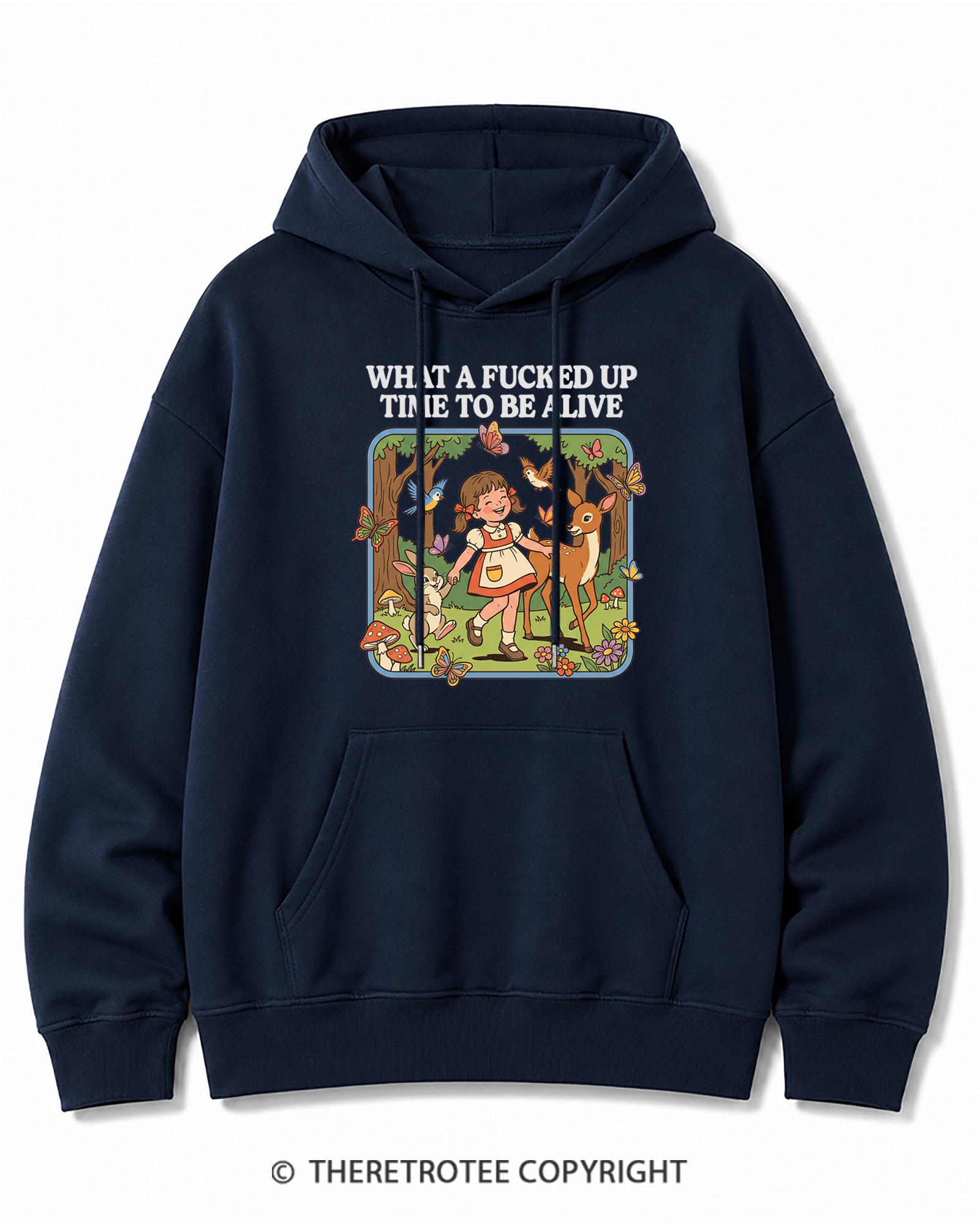 TheRetroTee What A Fucked Up Time To Be Alive 1970s Cotton Hoodie
